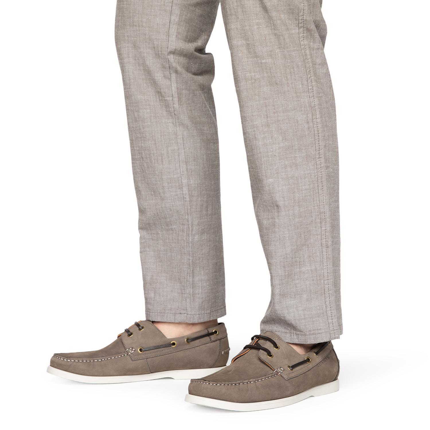Mocasin de cuero hombre Guante gris Llanes-1