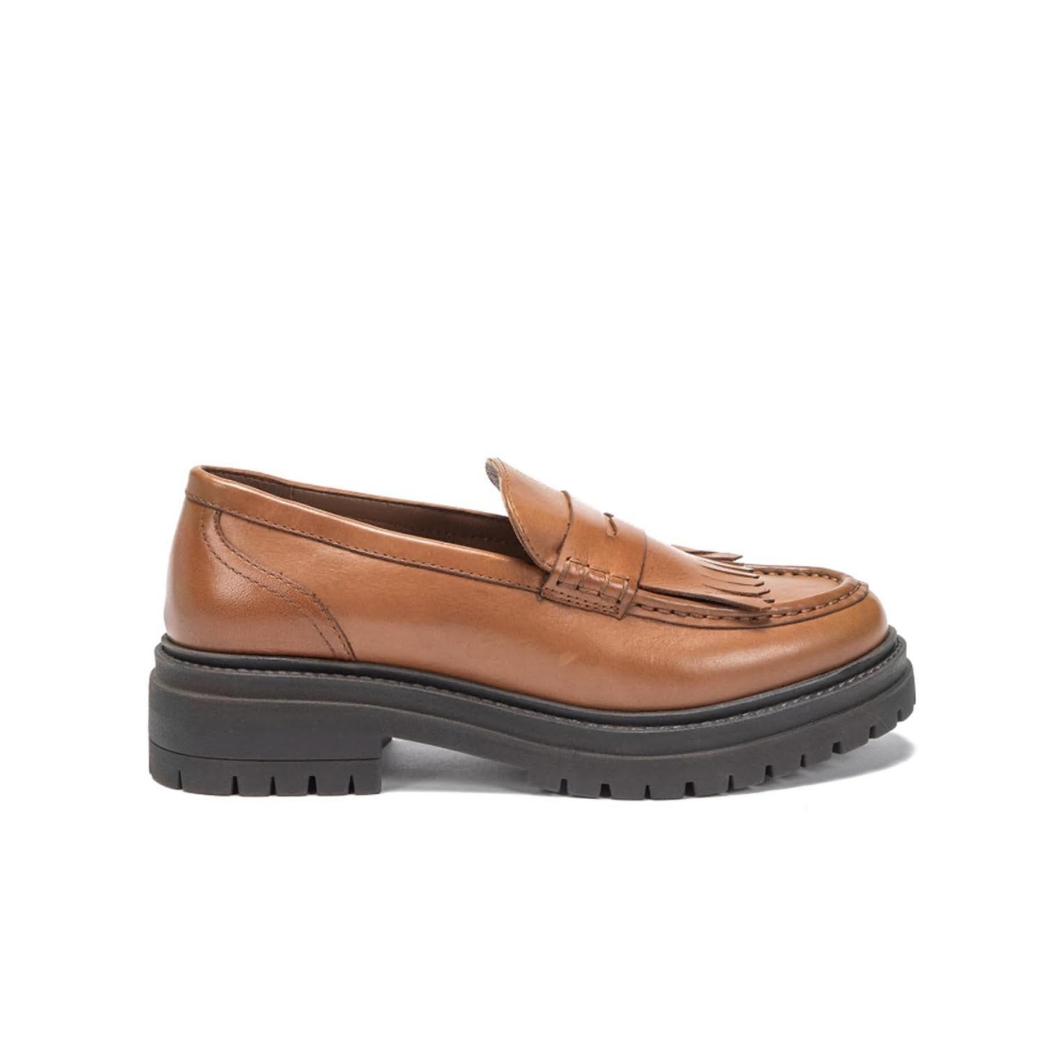 Mocasin de cuero mujer Gacel tostado Timothy-0