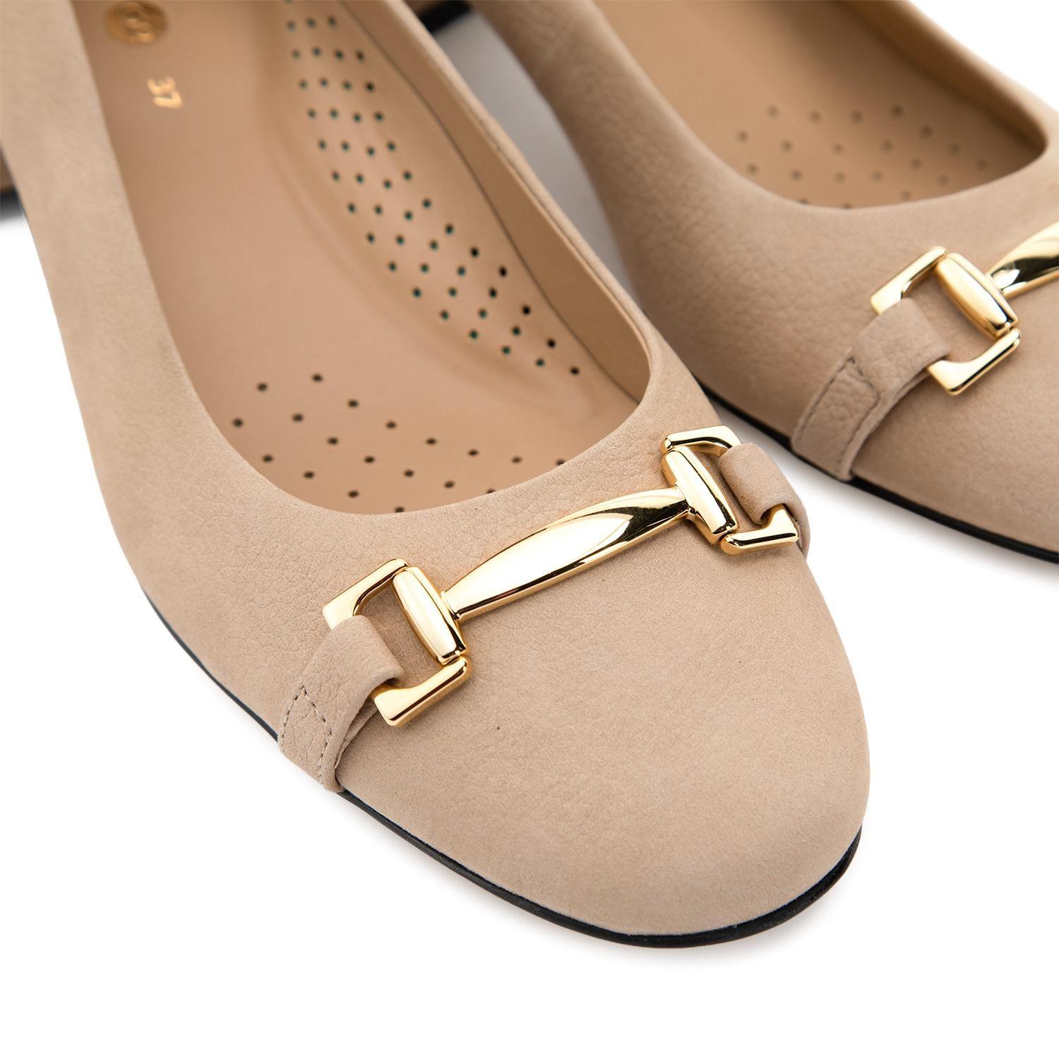 Zapato de cuero mujer Gacel beige Elli 0661201-4