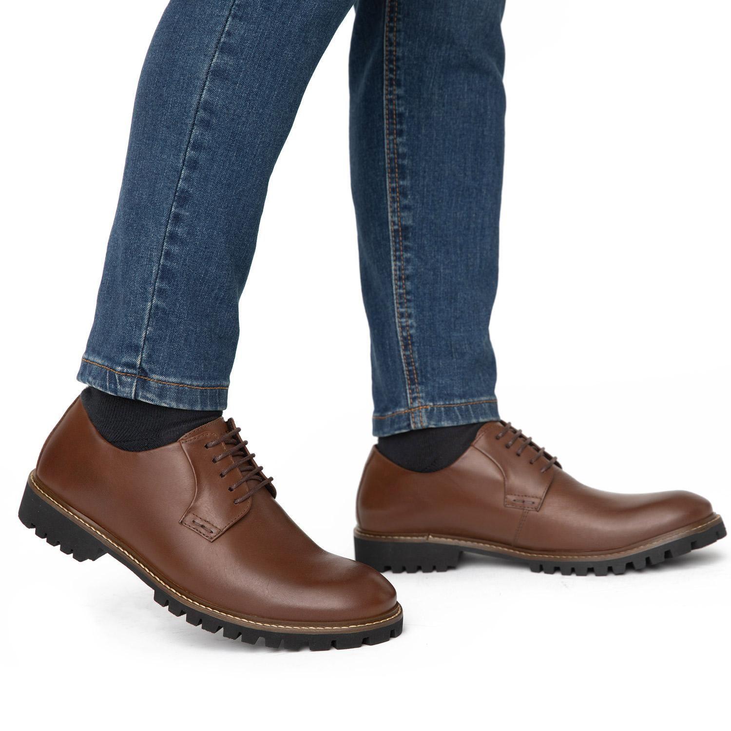 Zapato de cuero hombre Guante whisky Quebec-1