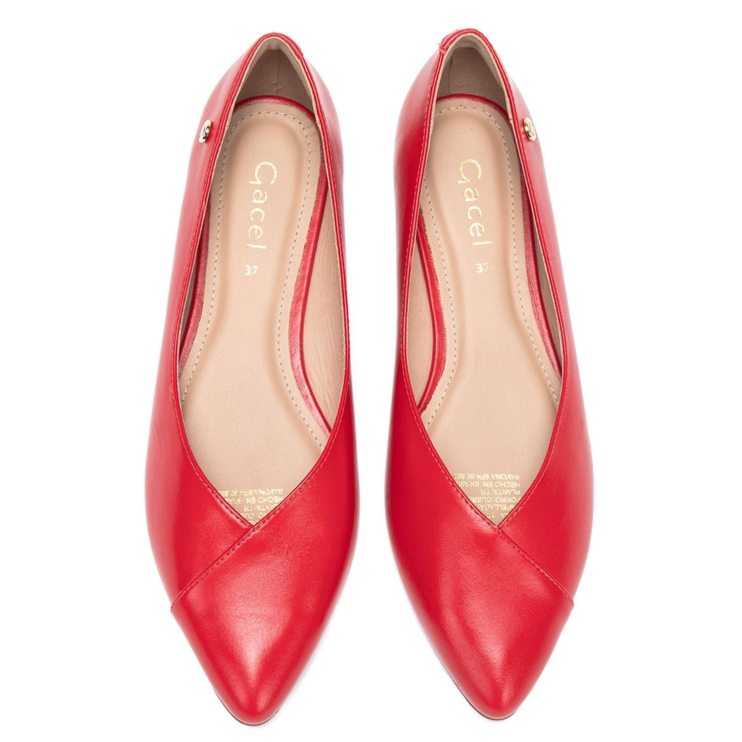 Ballerina de cuero mujer Gacel rojo Kim 0661265-3