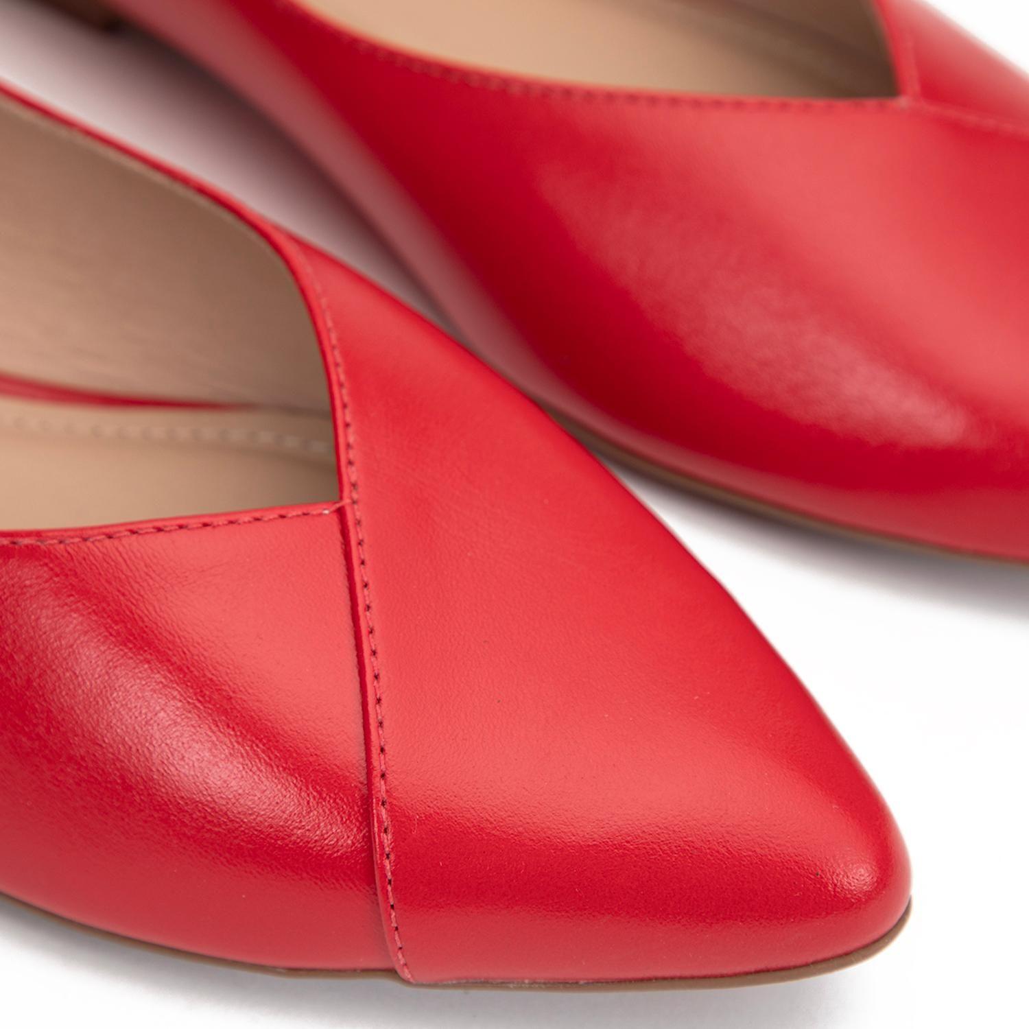 Ballerina de cuero mujer Gacel rojo Kim 0661265-5
