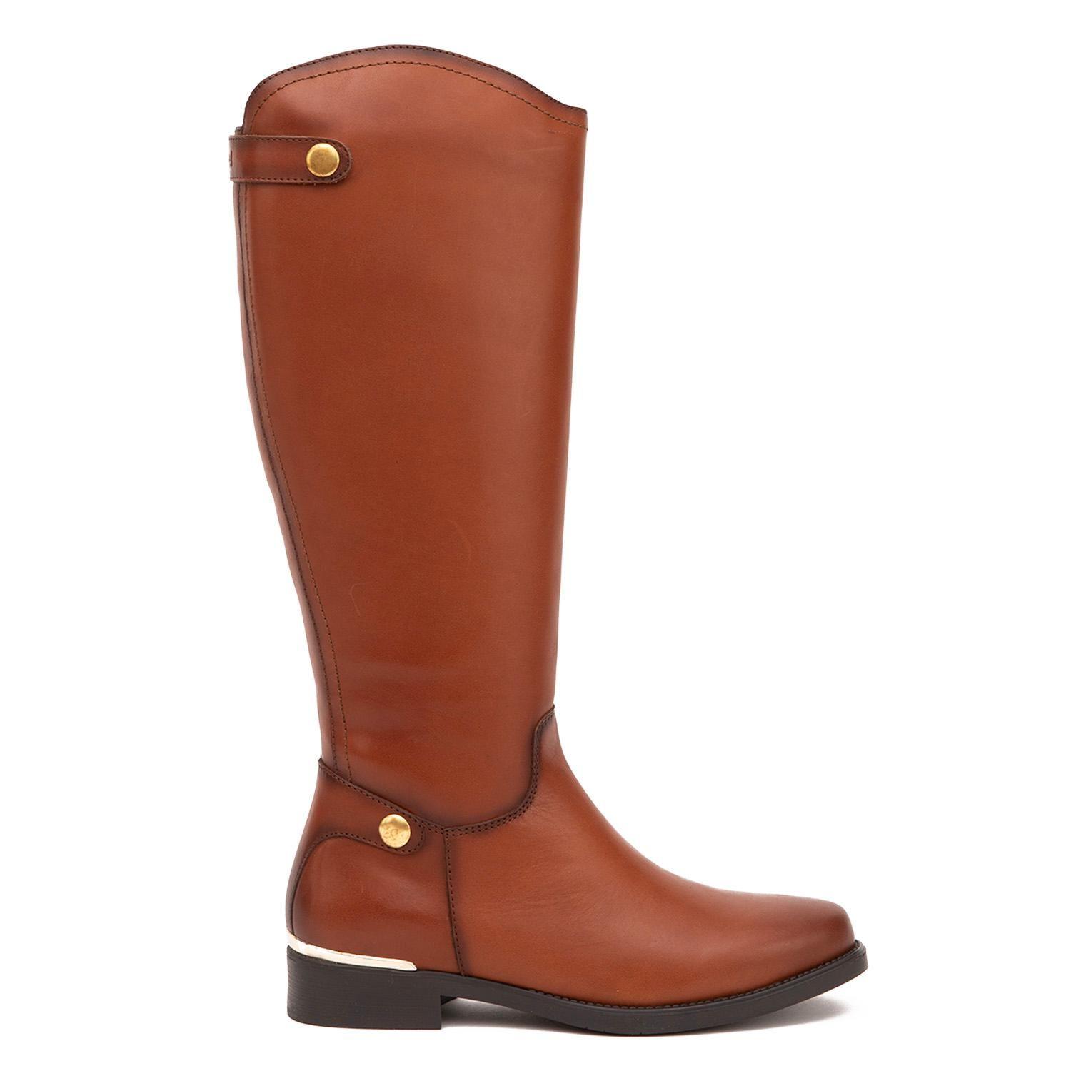 Bota de cuero mujer Gacel tostado Hortencia 0660823-0
