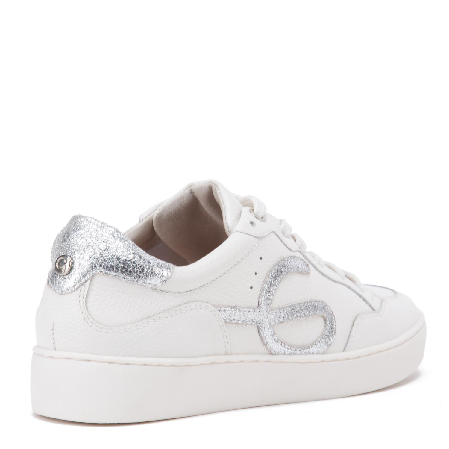 Zapatilla de cuero mujer Gacel blanco Michelle-4