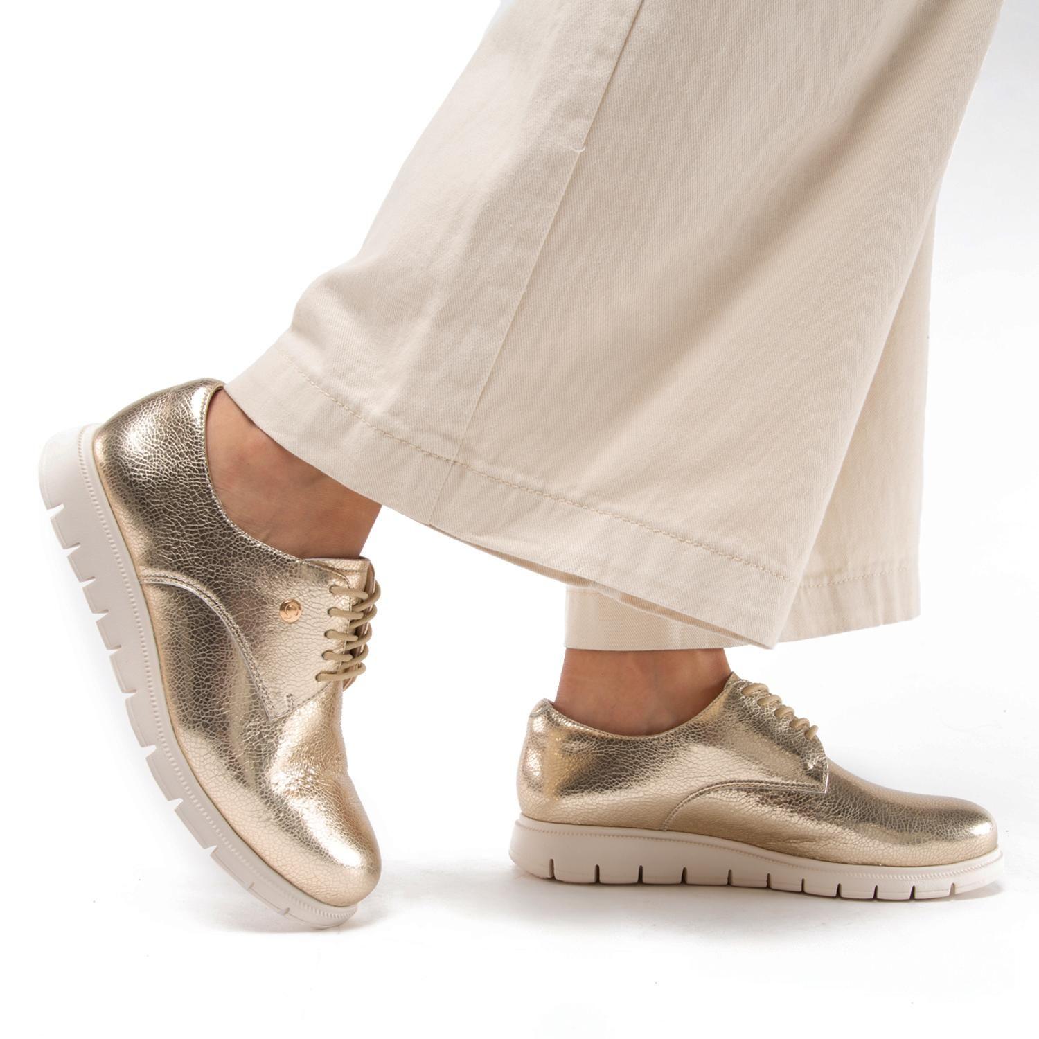 Zapato de cuero mujer Gacel dorado Itati-1