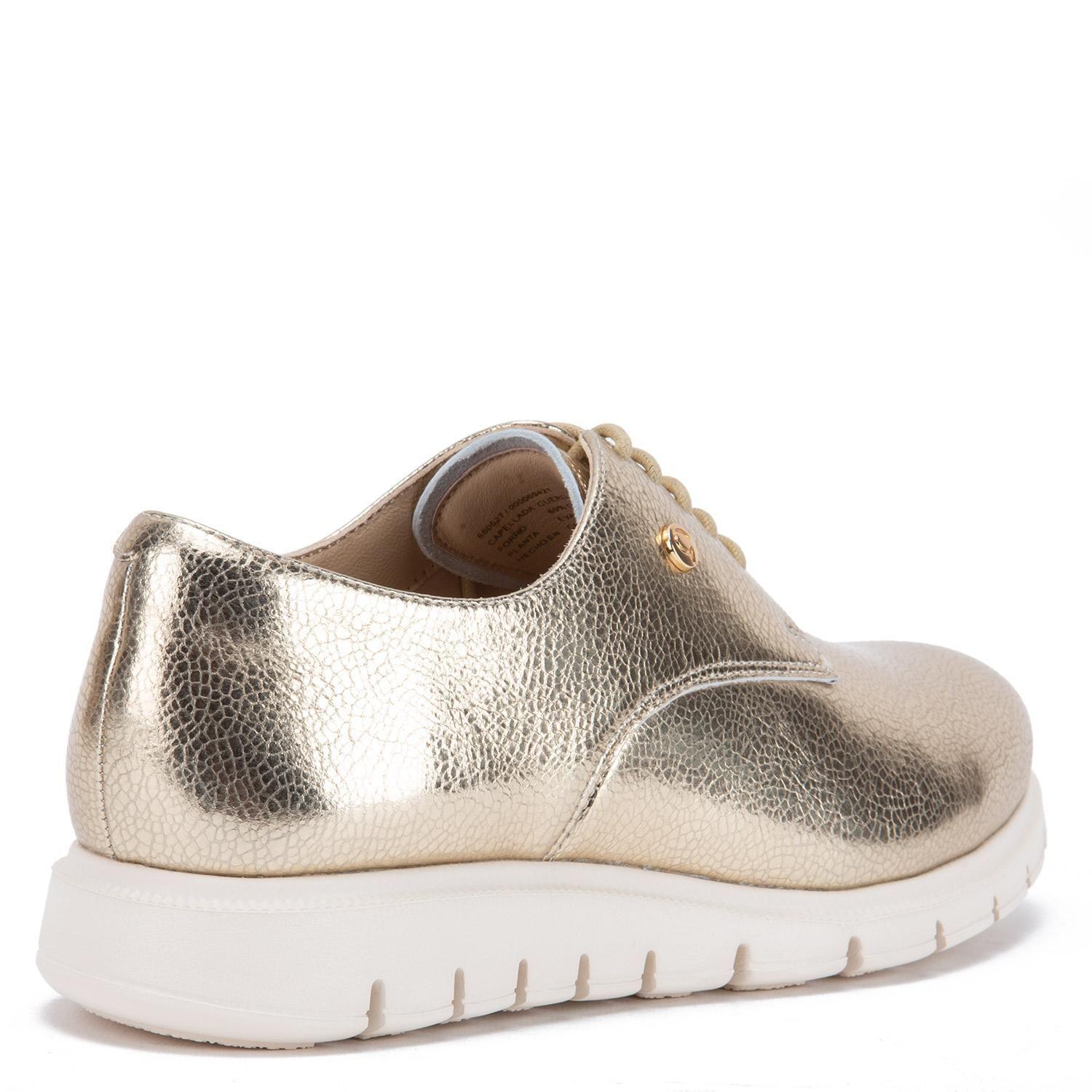 Zapato de cuero mujer Gacel dorado Itati-4