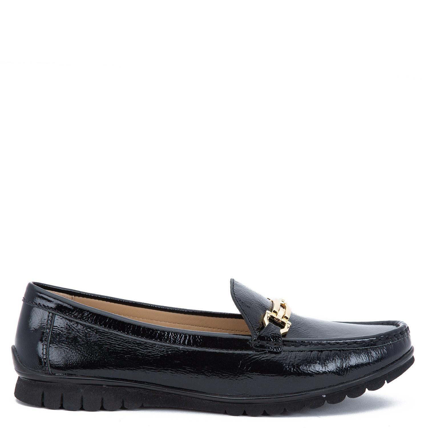 Mocasin de cuero mujer Gacel negro Trini 0660191-0