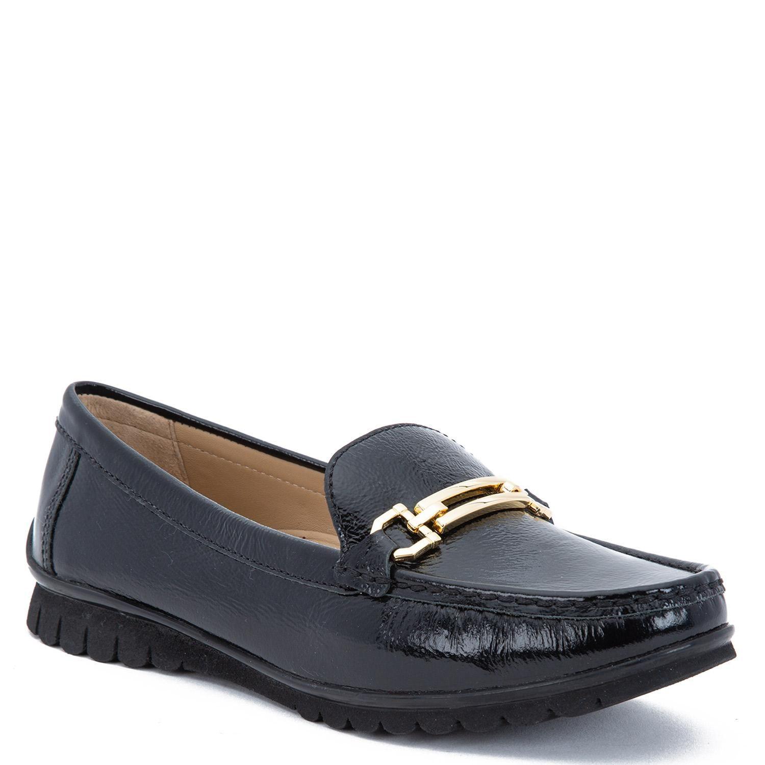 Mocasin de cuero mujer Gacel negro Trini 0660191-4