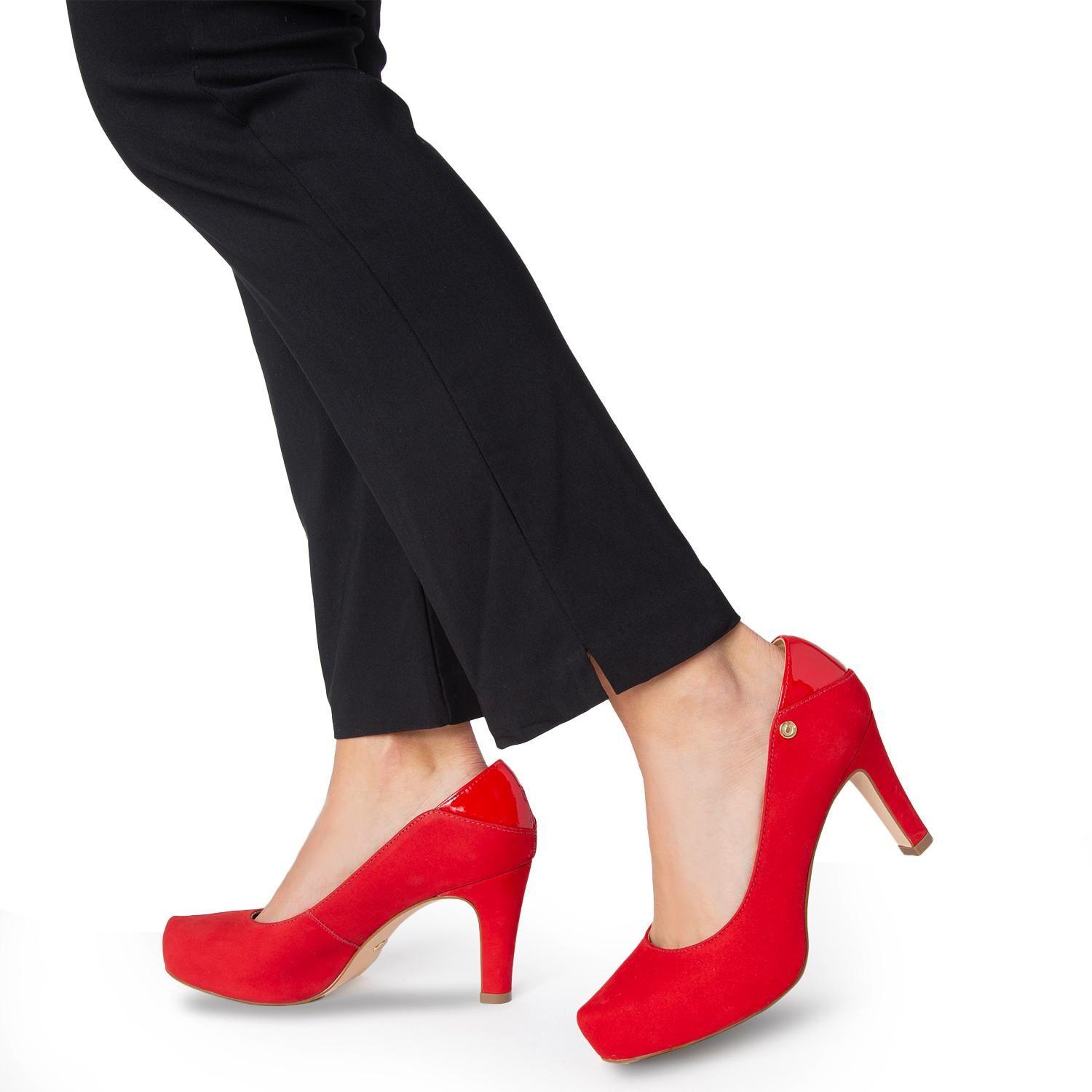 Zapato de cuero mujer Gacel rojo Katerina 0659953-1