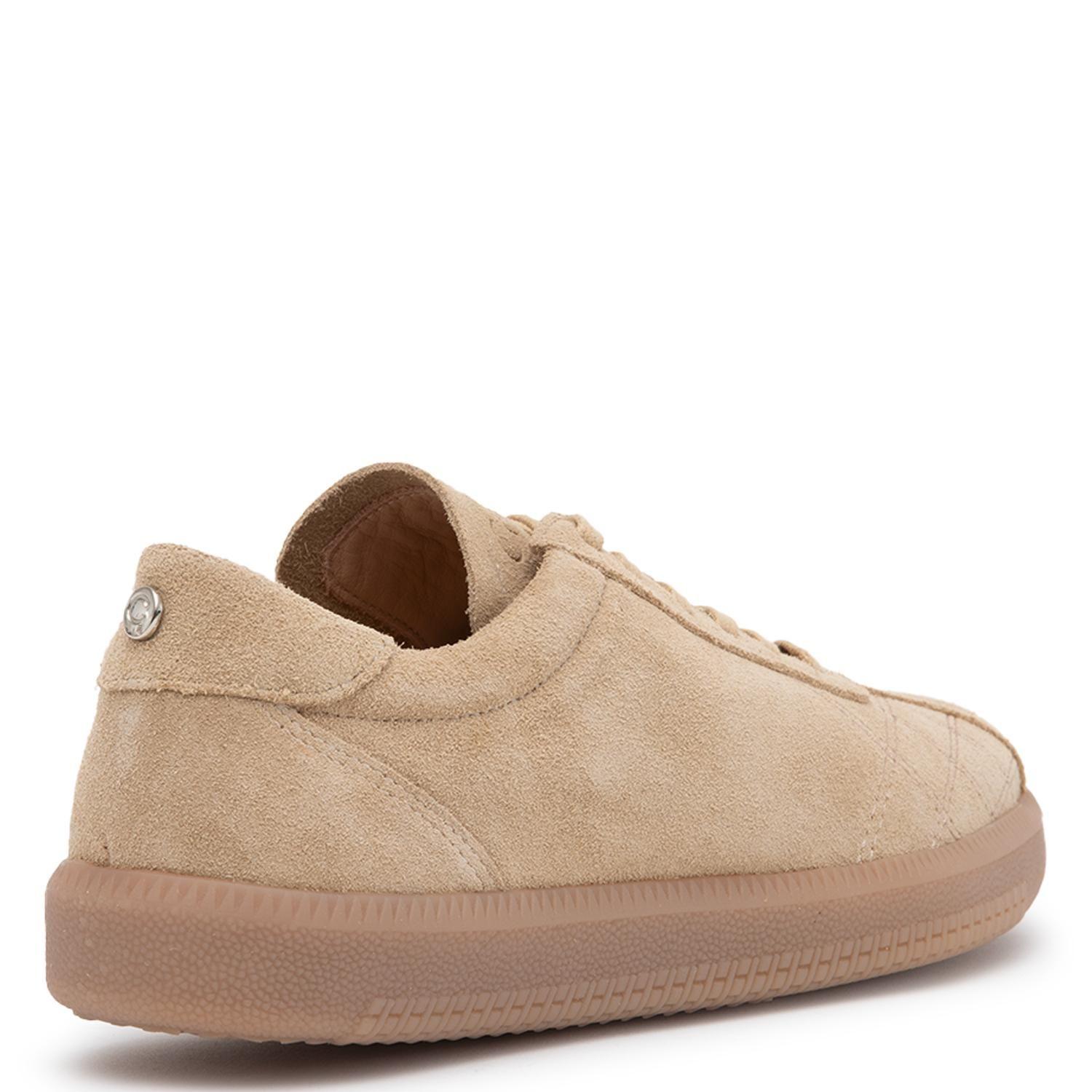 Zapatilla de cuero mujer Gacel beige Dafne-4