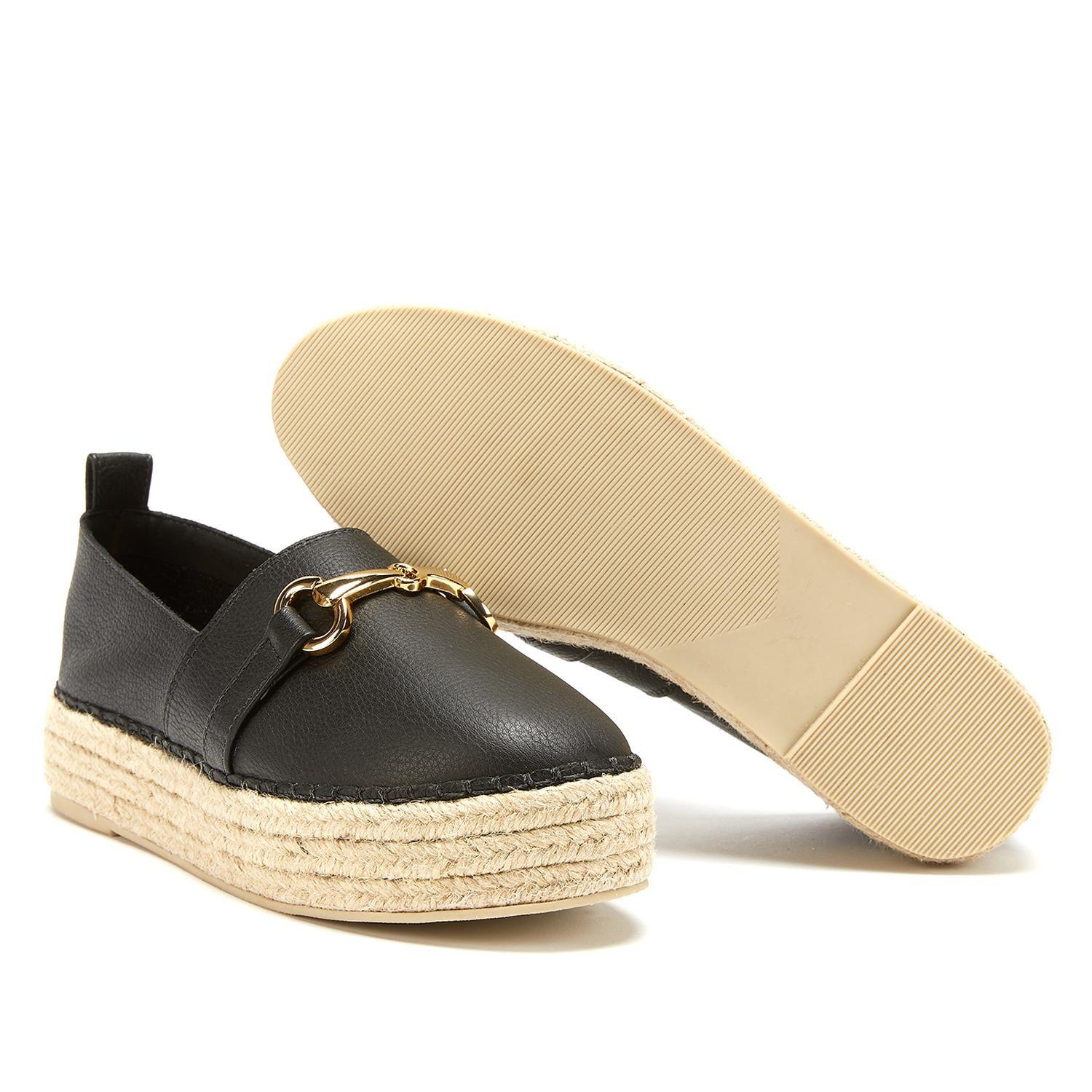 Alpargata de cuero mujer Gacel negro Maira-2