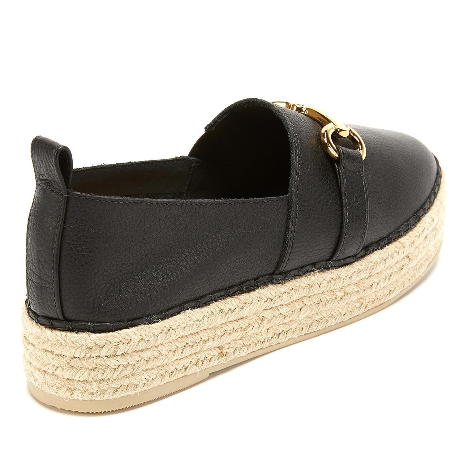 Alpargata de cuero mujer Gacel negro Maira-3