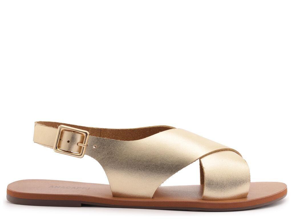 Sandalia de cuero mujer Anacapri dorado Alba C3001400930027-0