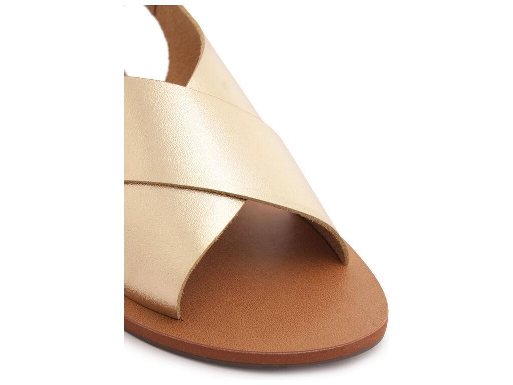 Sandalia de cuero mujer Anacapri dorado Alba C3001400930027-4