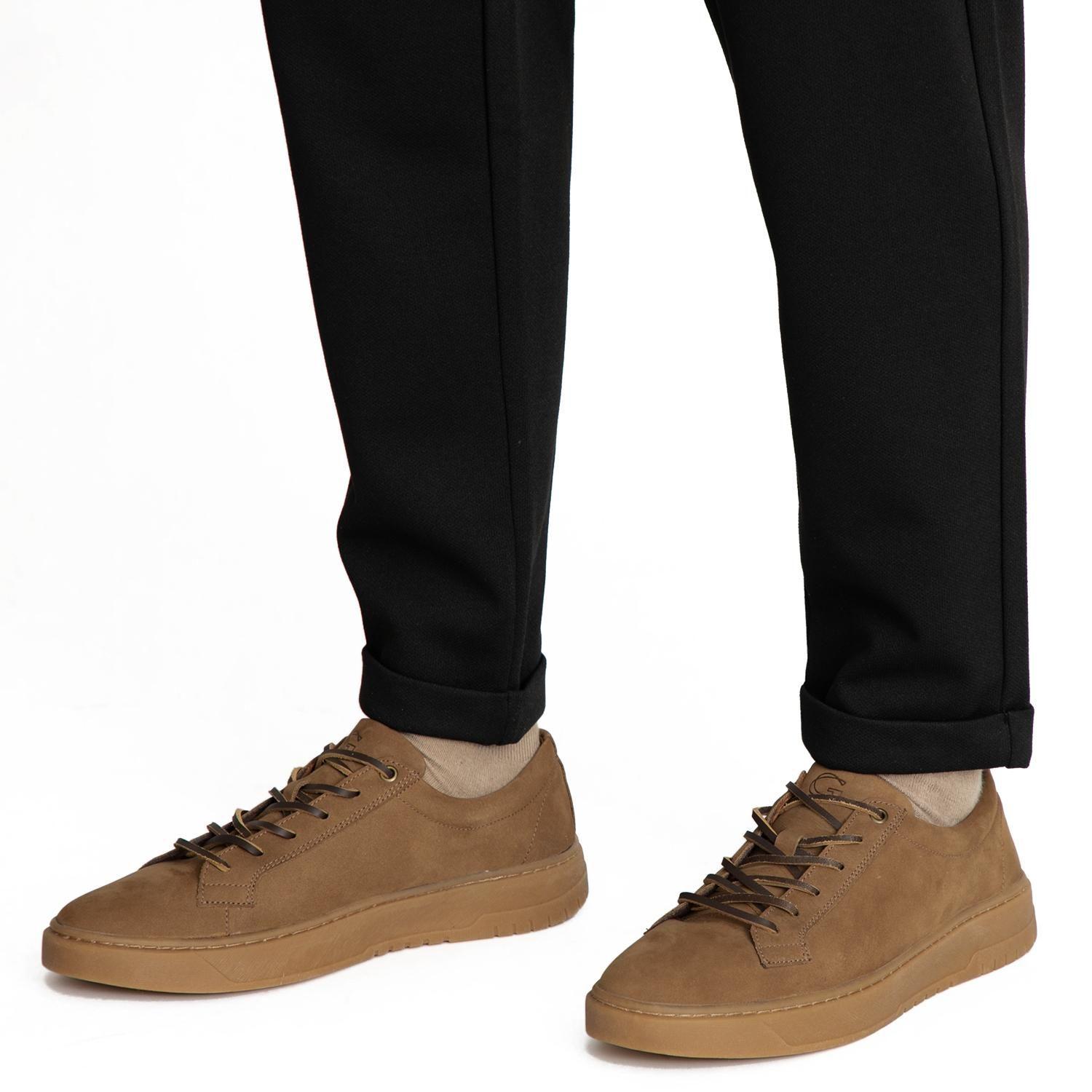 Zapatilla de cuero hombre Guante camel Hong Kong 0036532-1