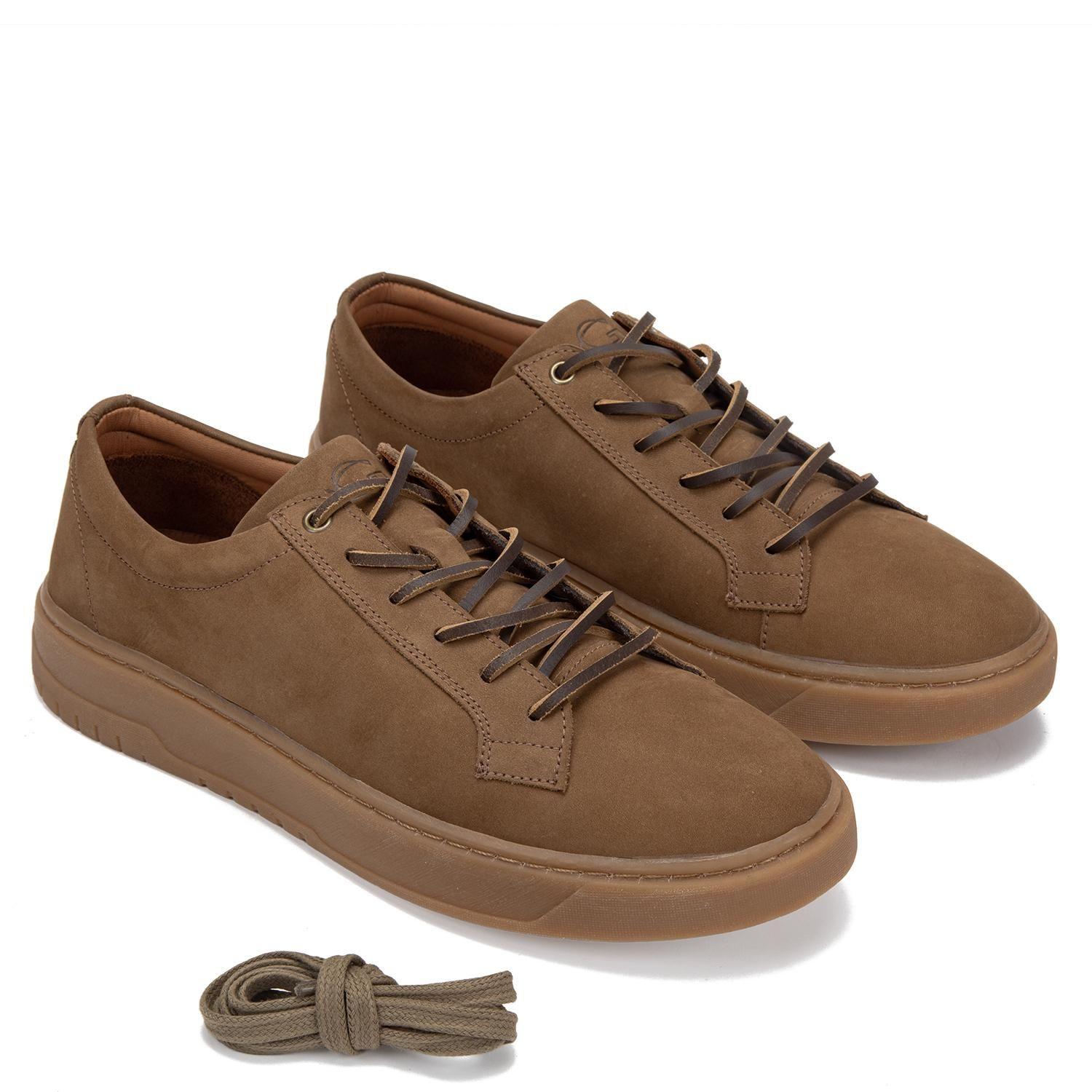 Zapatilla de cuero hombre Guante camel Hong Kong 0036532-6