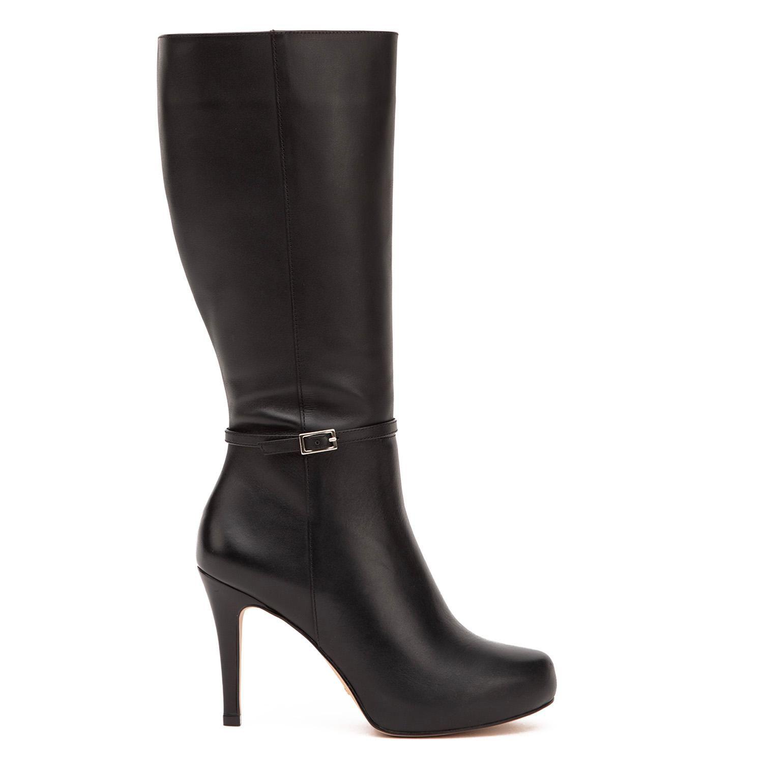 Bota de cuero mujer Gacel negro Olga-0