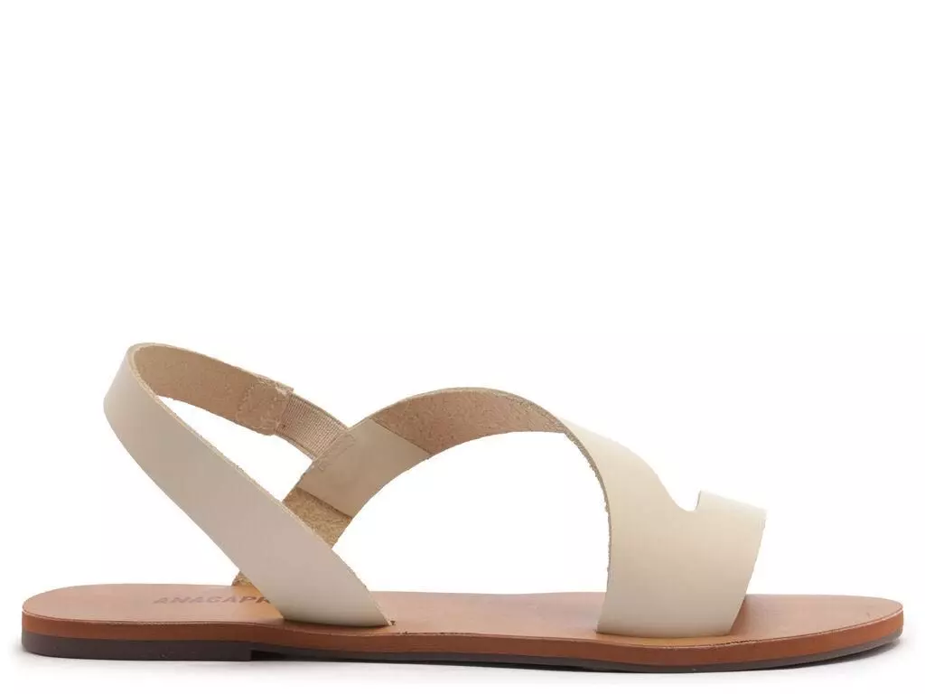 Sandalia de cuero mujer Anacapri blanco Alba C3001403040007-0