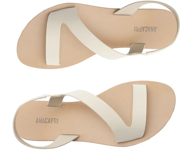 Sandalia de cuero mujer Anacapri blanco Alba C3001403040007-2
