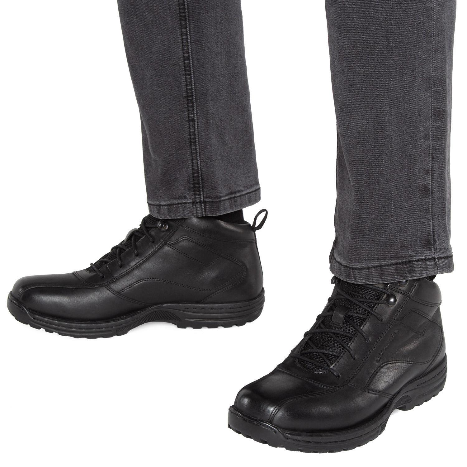 Botin de cuero hombre Guante Negro Dortmund-1