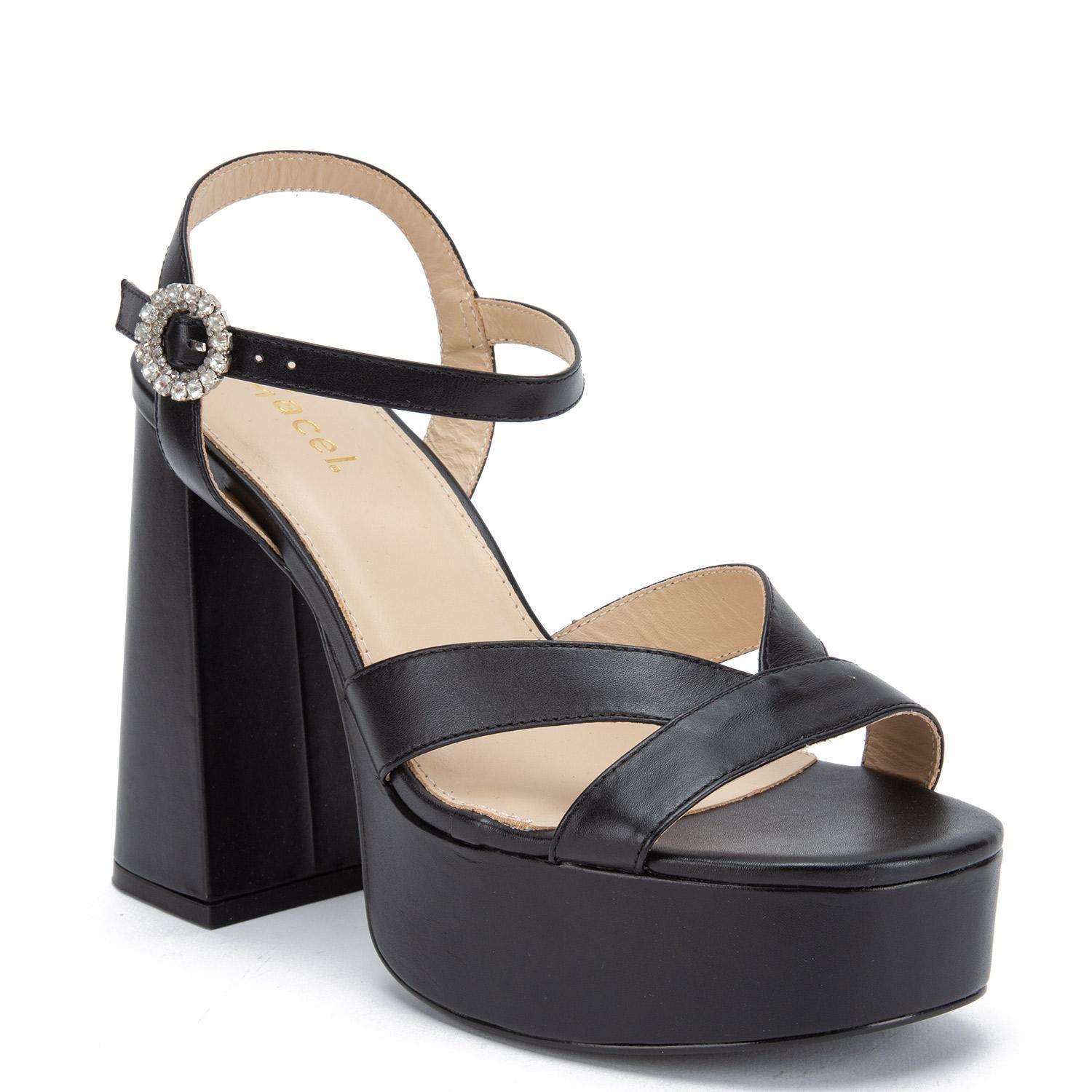 Sandalia de cuero mujer Gacel negro Rue-2