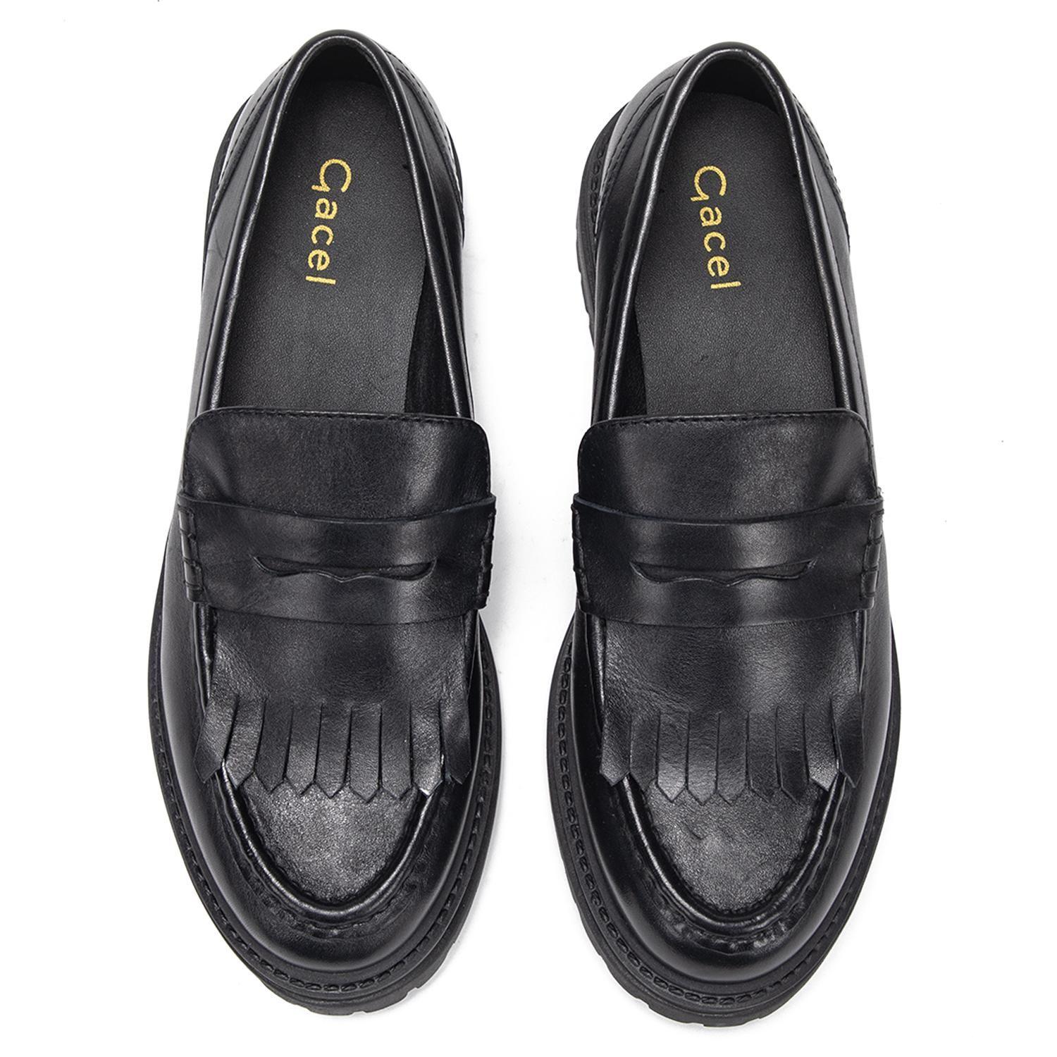 Mocasin de cuero mujer Gacel negro Timothy 0661454-3