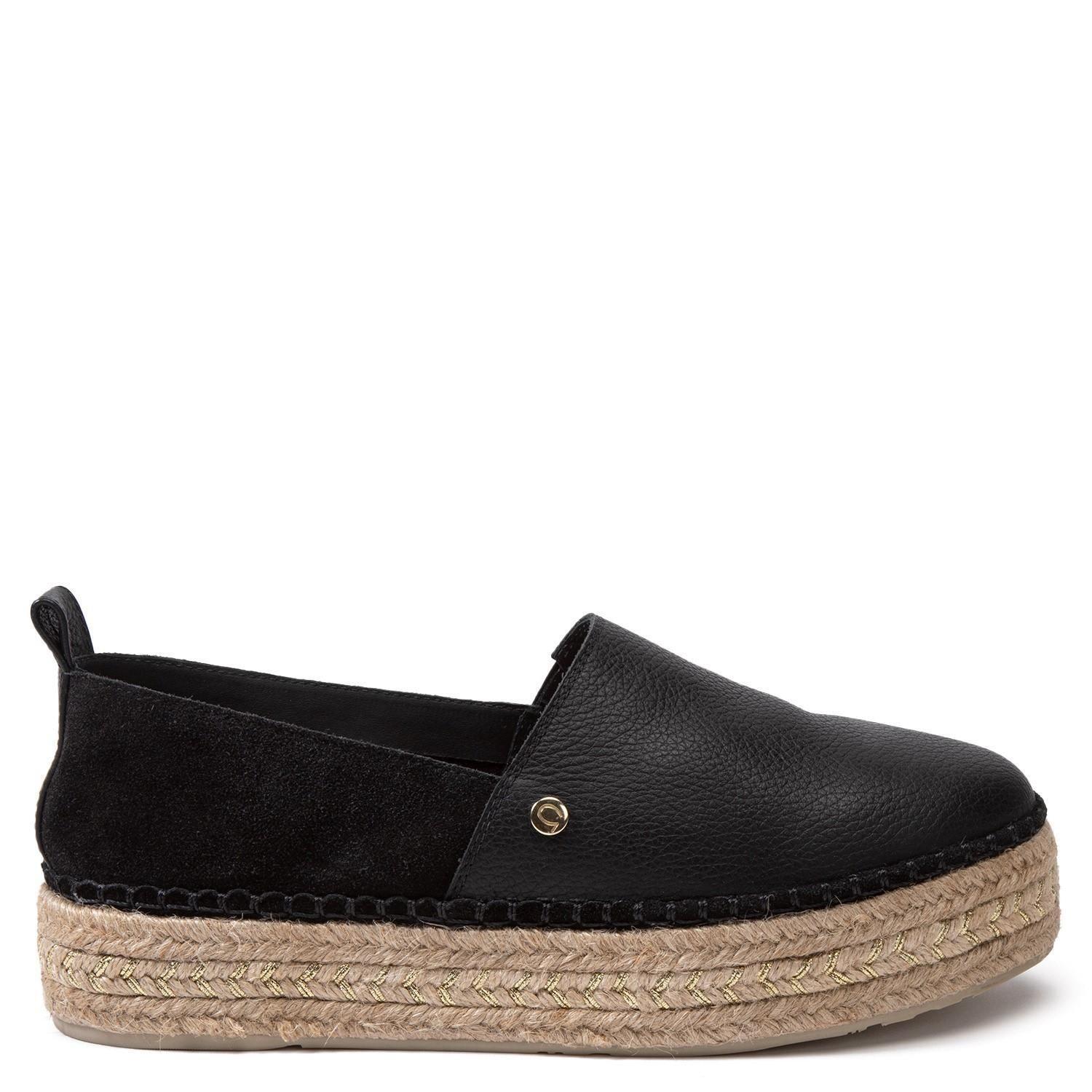 Alpargata de cuero mujer Gacel Negro Maira 0659022-0