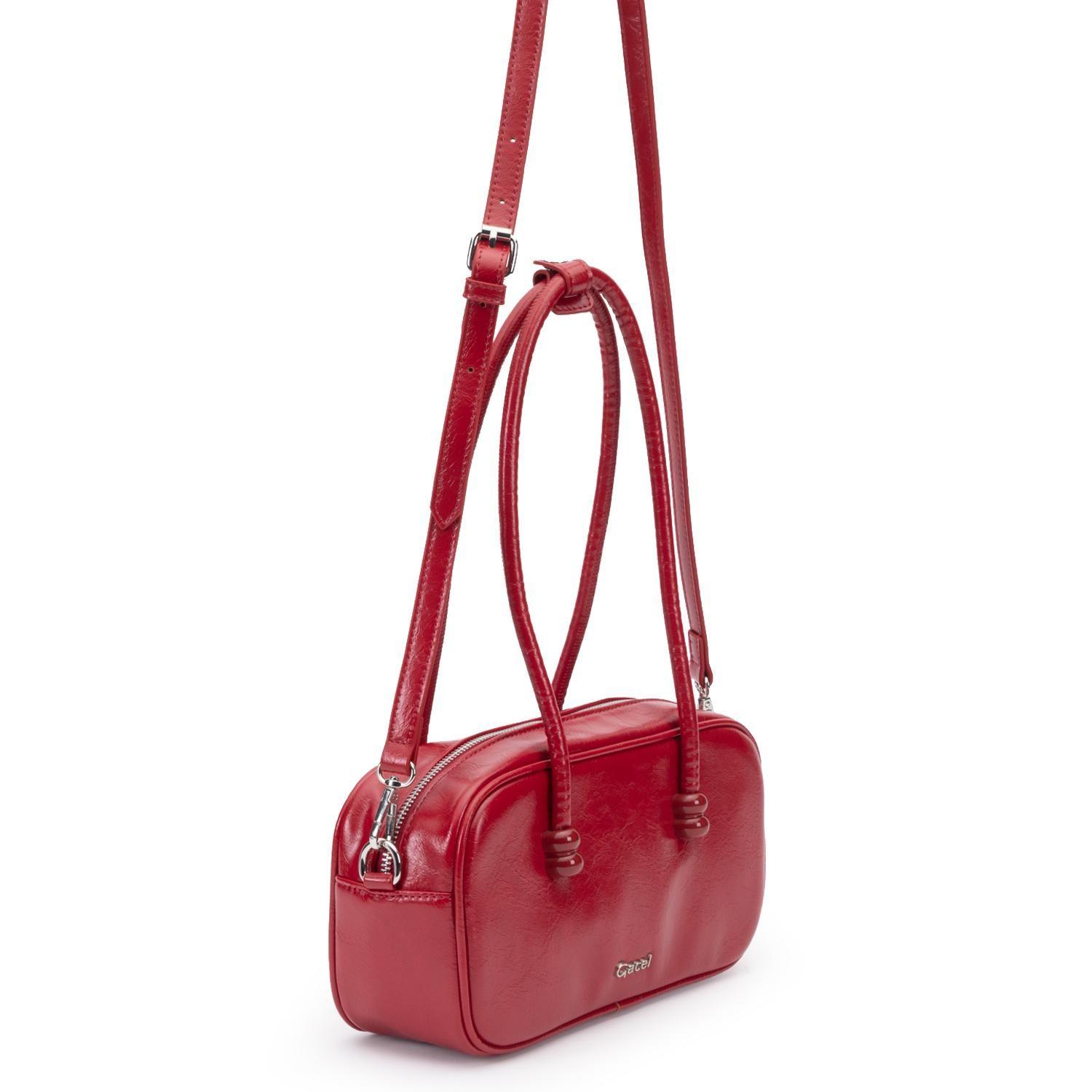 Cartera mujer Gacel rojo dos asas mediana-2