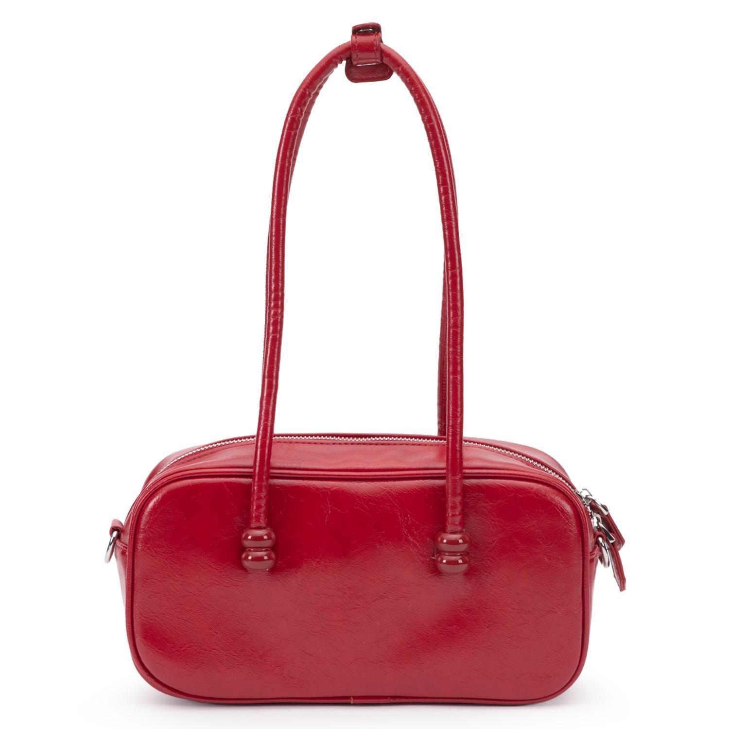 Cartera mujer Gacel rojo dos asas mediana-3