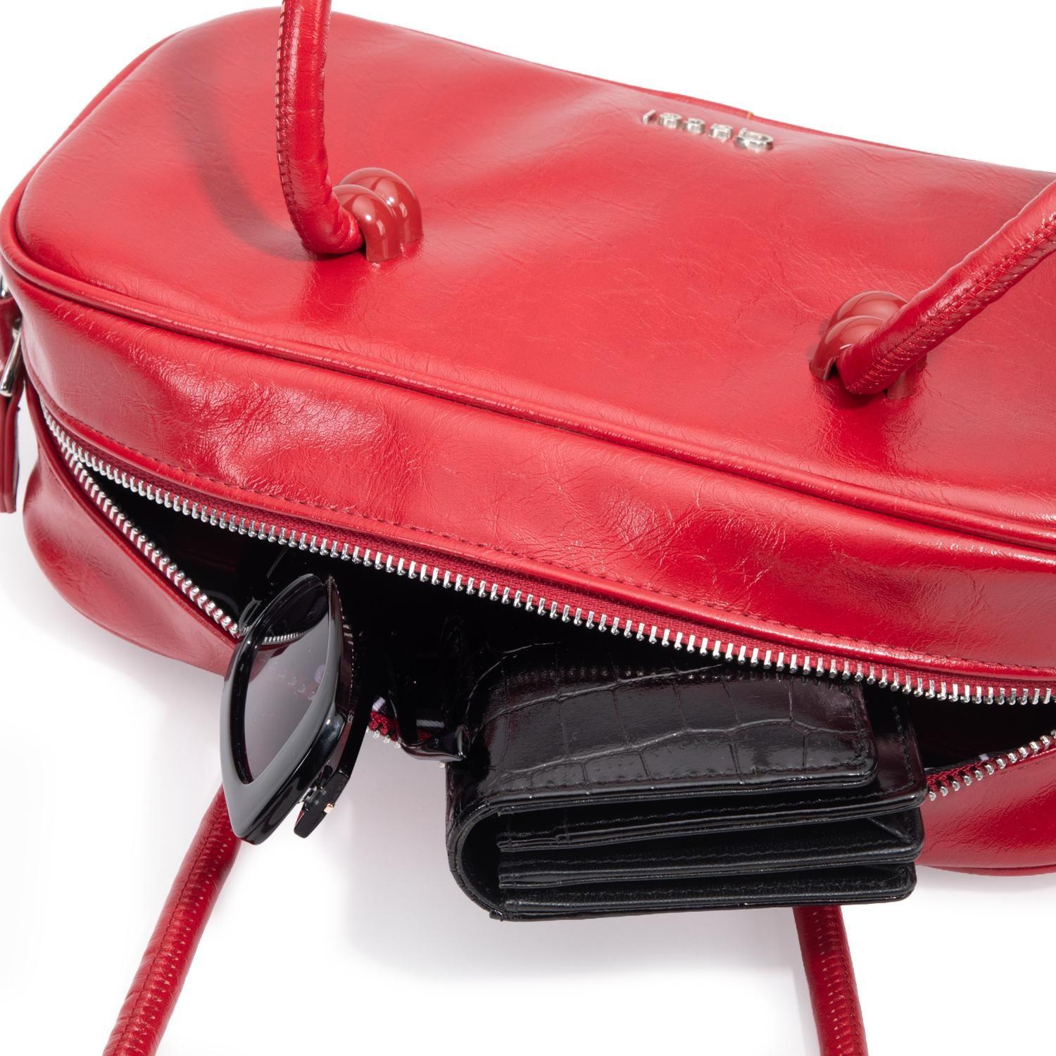 Cartera mujer Gacel rojo dos asas mediana-7
