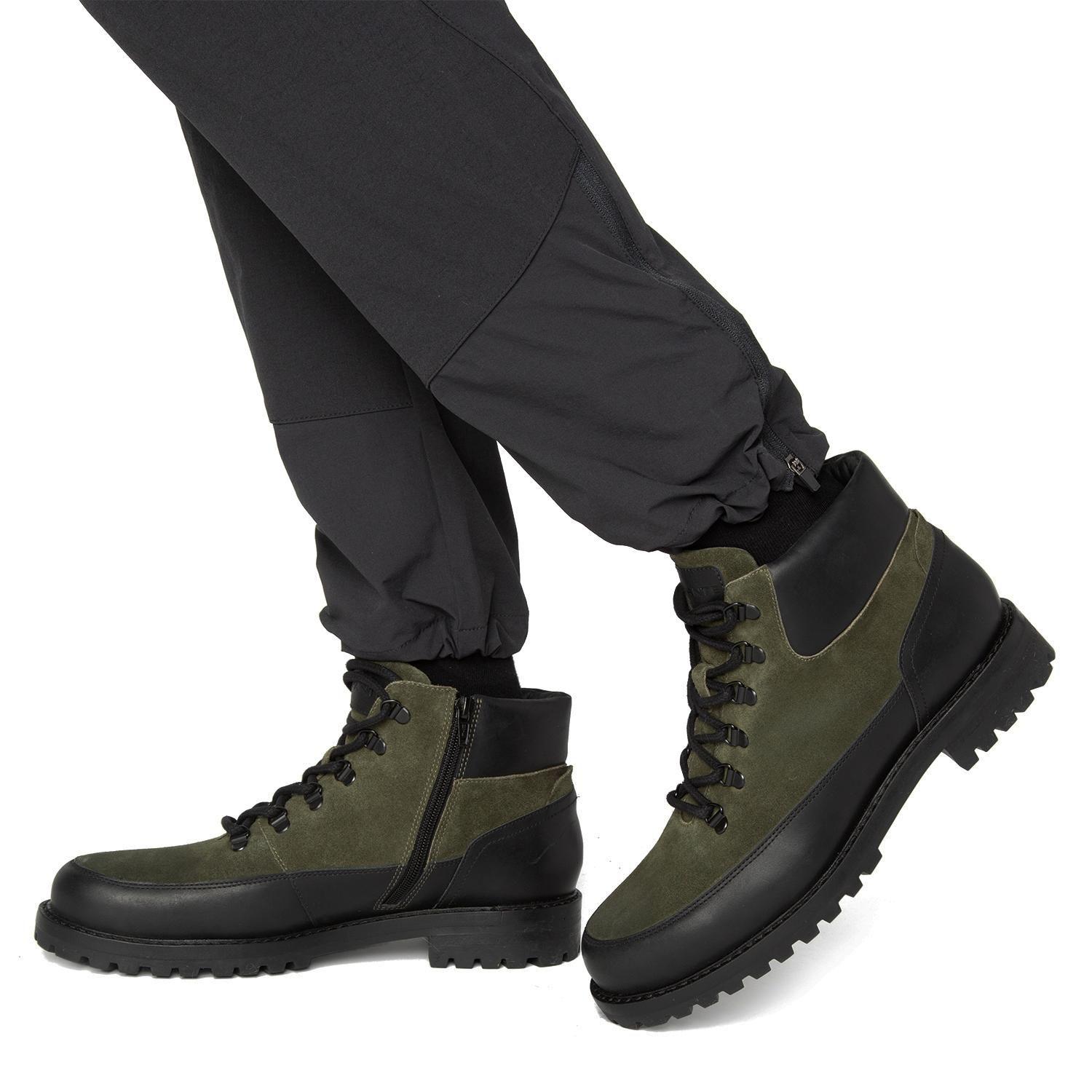 Botin de cuero hombre Guante negro Estocolmo-1