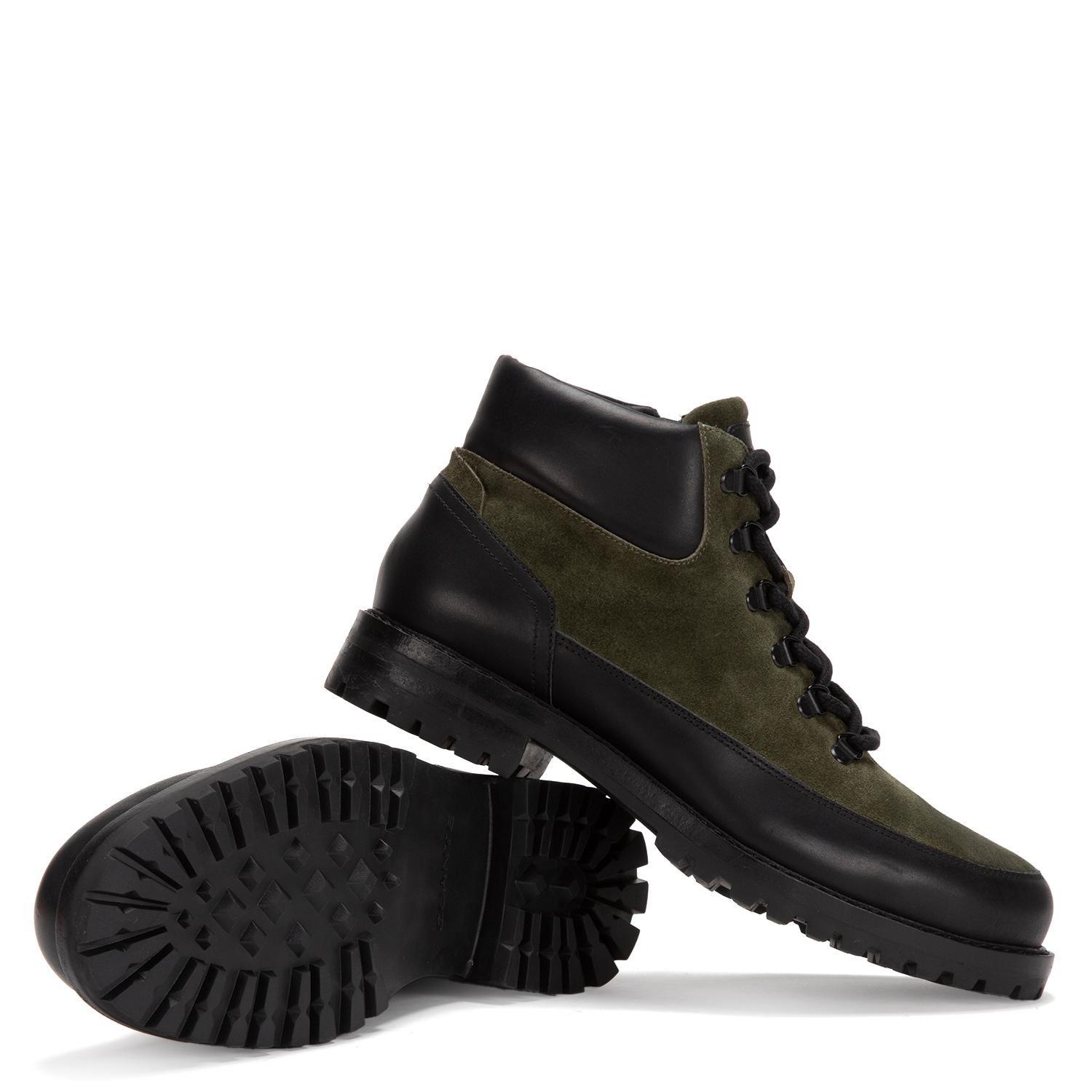 Botin de cuero hombre Guante negro Estocolmo-3