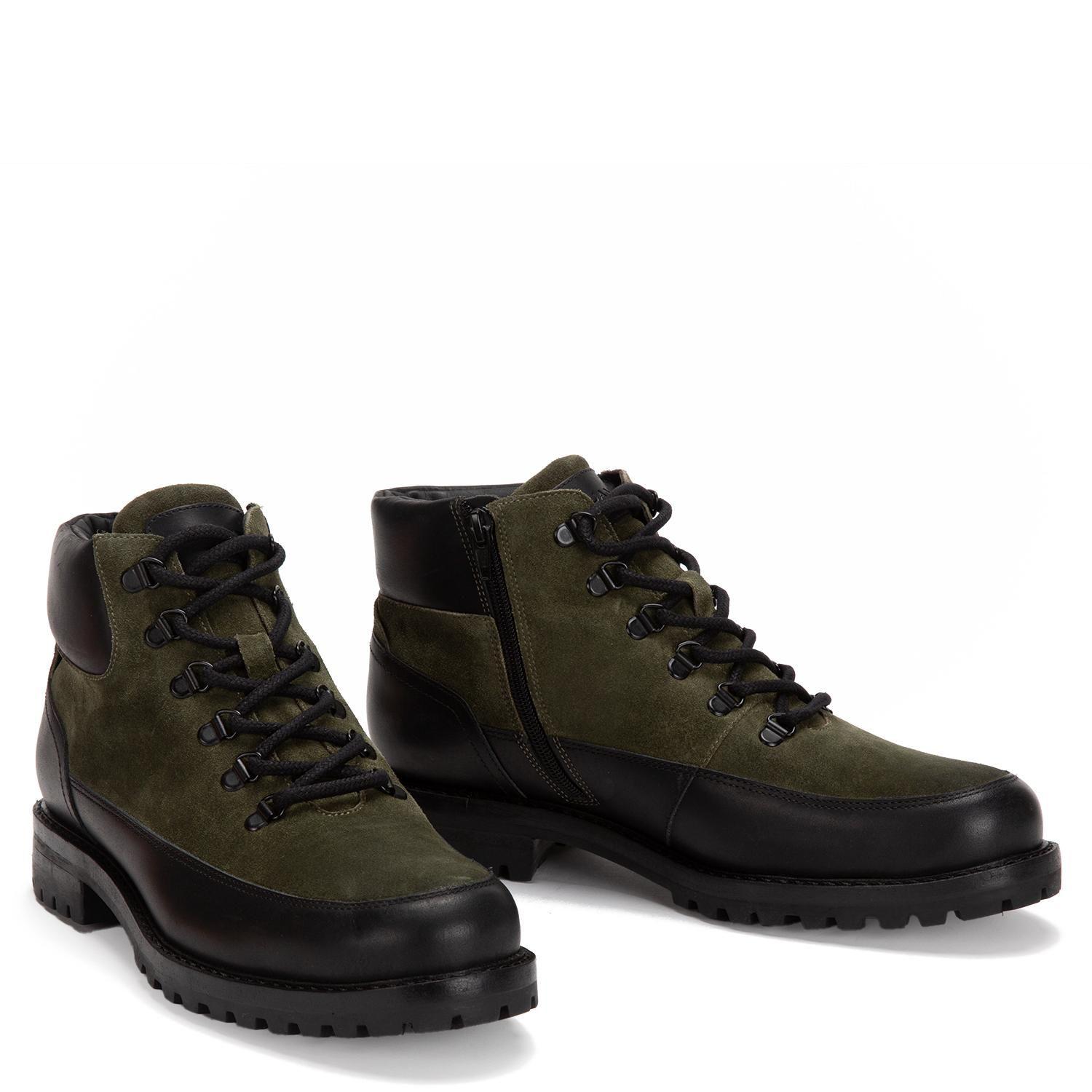 Botin de cuero hombre Guante negro Estocolmo-4