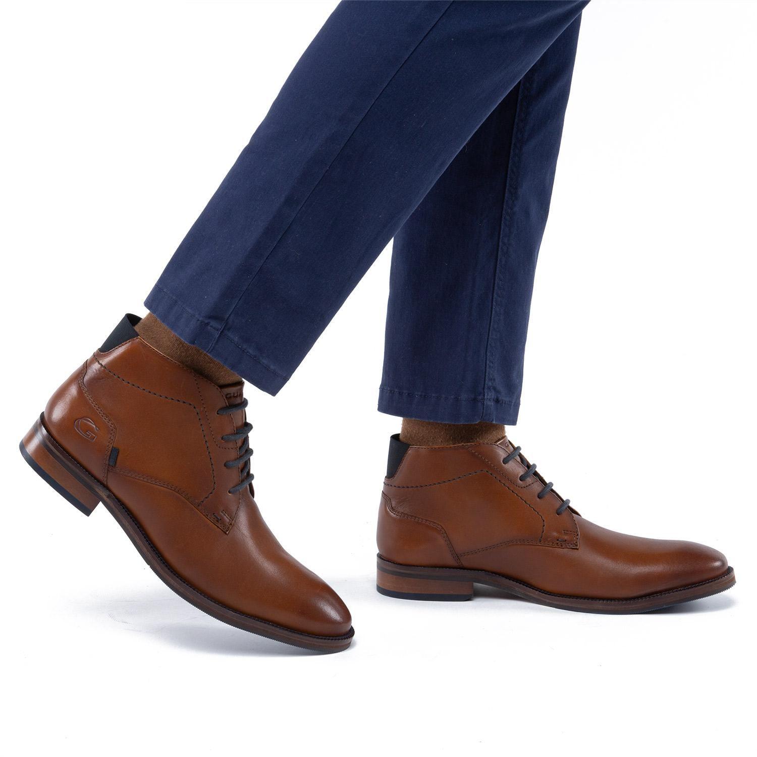 Botin de cuero hombre Guante Dark Camel Granada-1