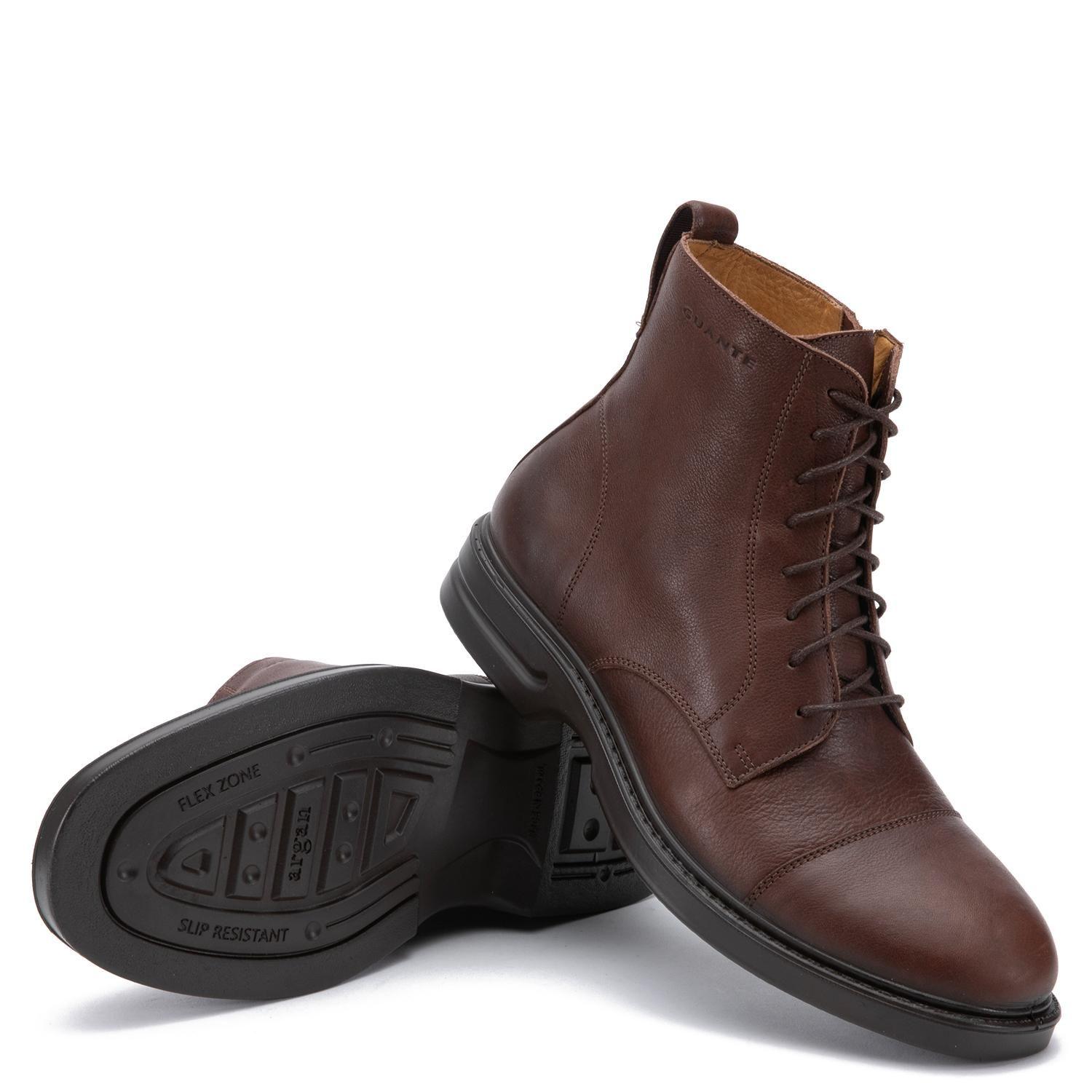 Botin de cuero hombre Guante chocolate Argan-3