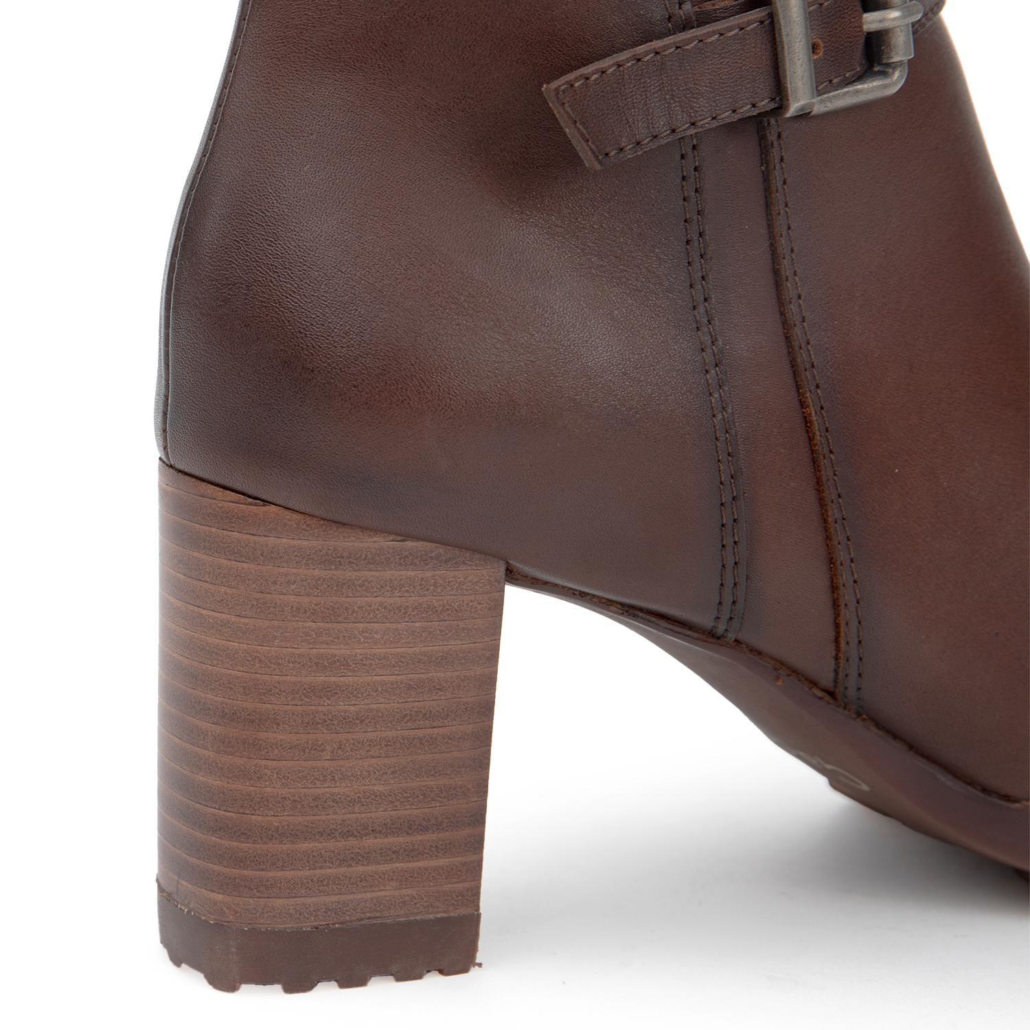 Bota de cuero mujer Gacel marron Rocio 0660992-3