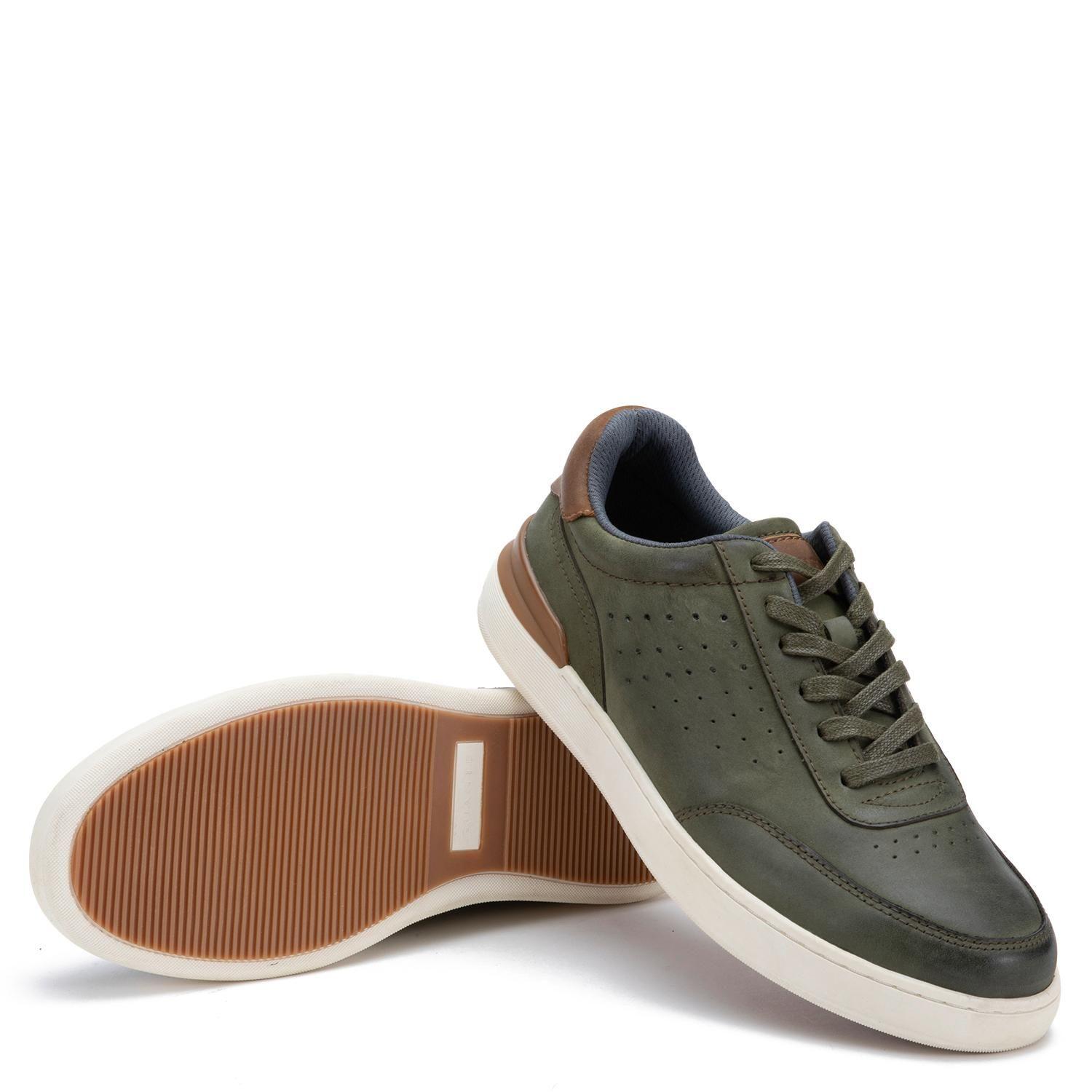 Zapatilla de cuero hombre Guante olivo Noto-3