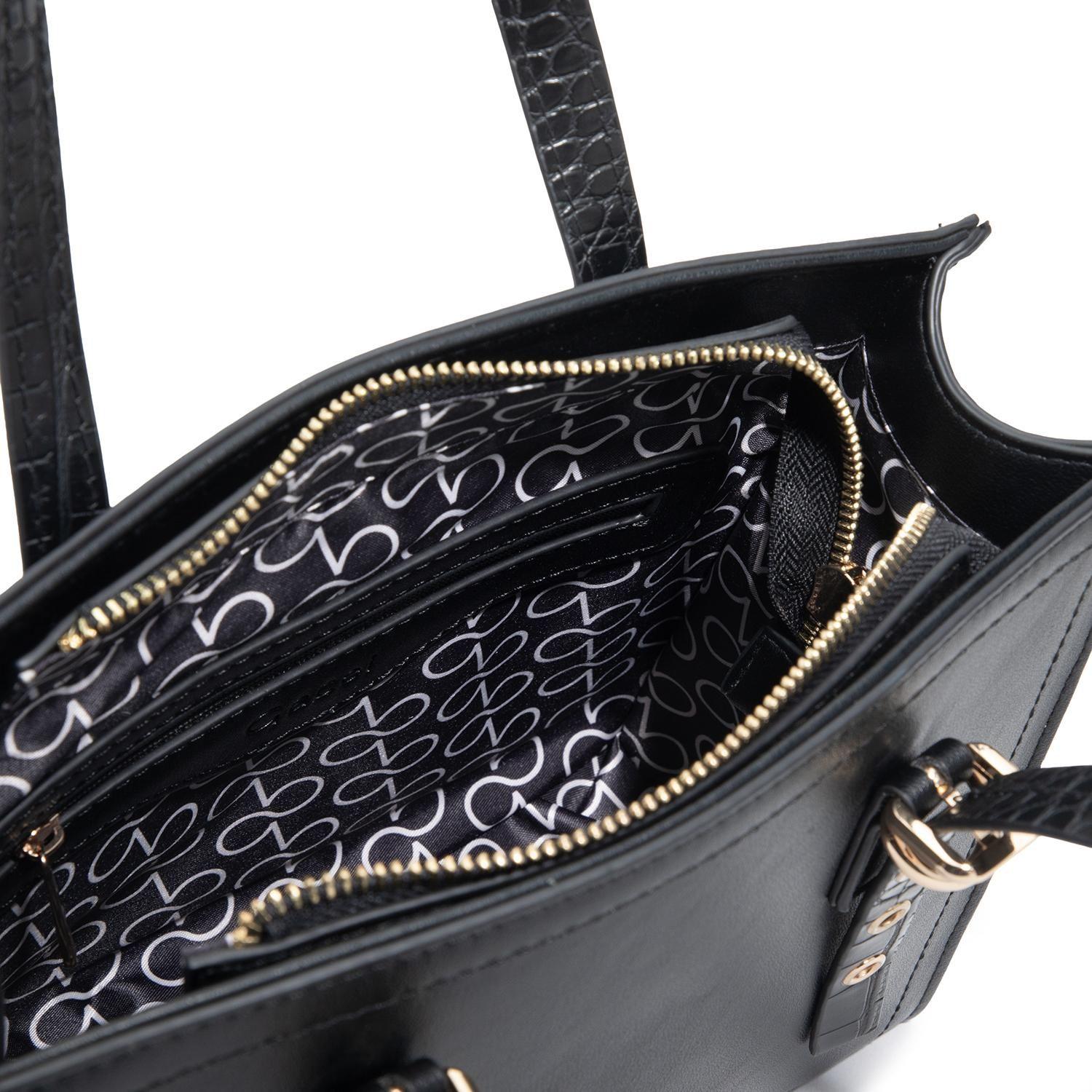 Cartera mujer Gacel negro dos asas pequeña-4