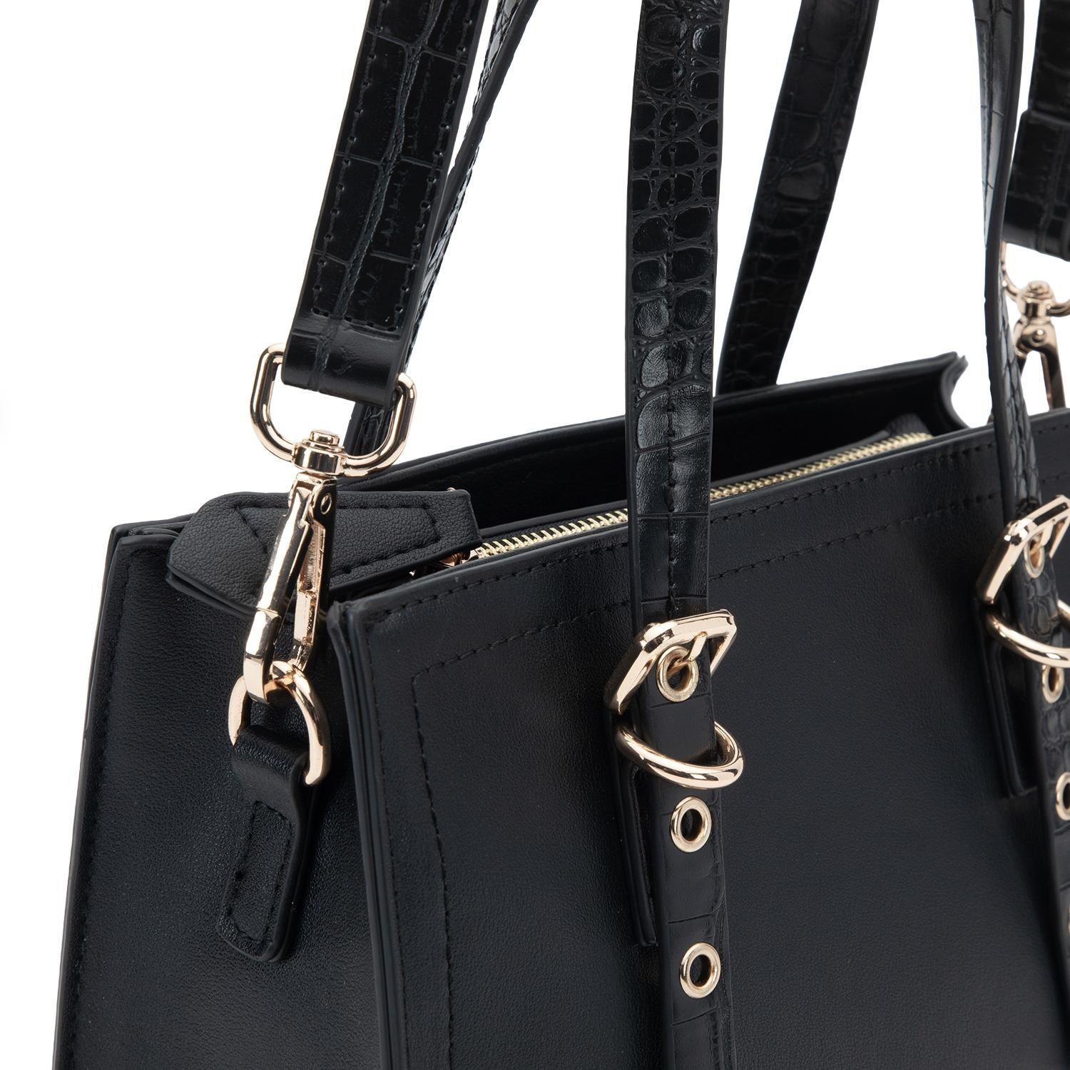 Cartera mujer Gacel negro dos asas pequeña-5