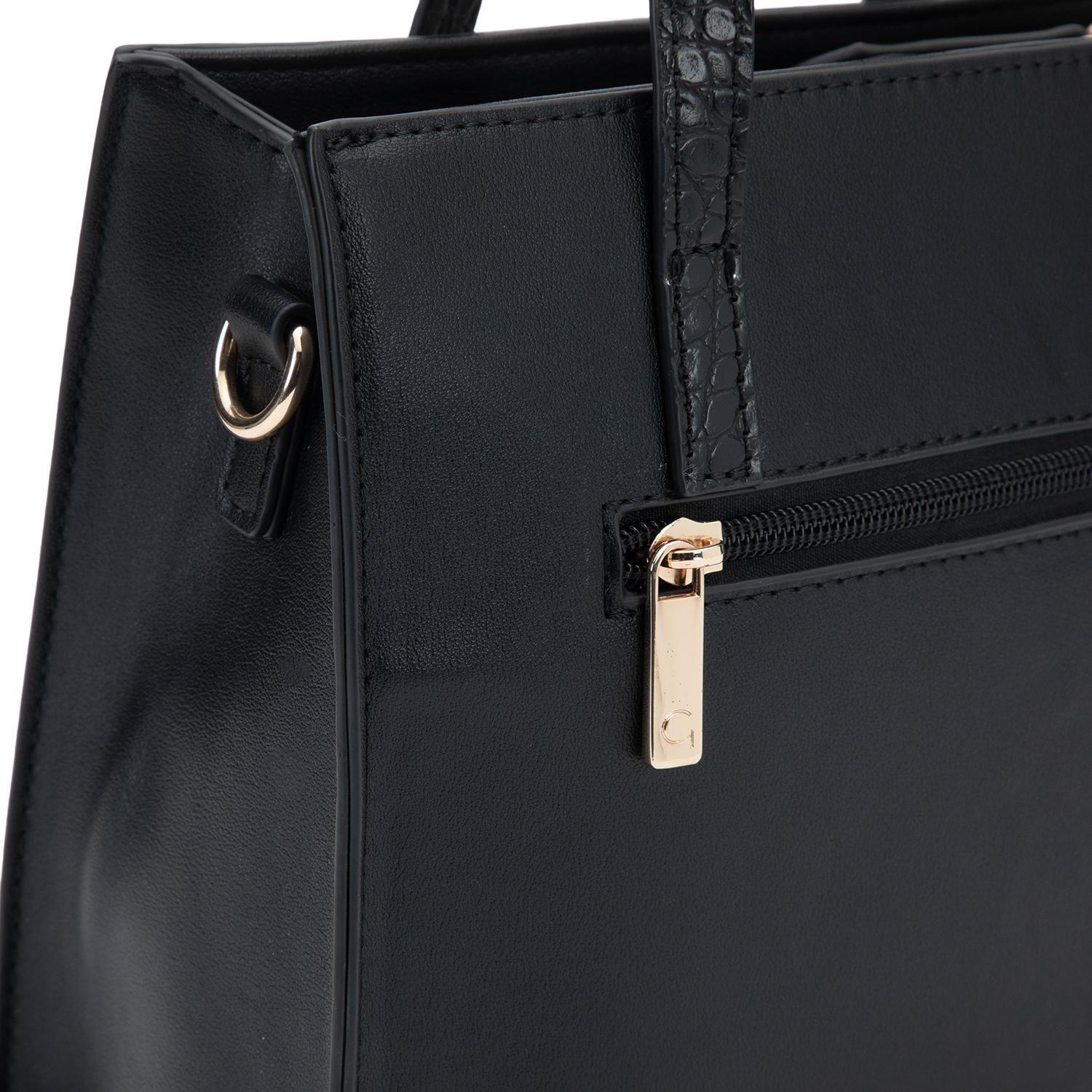Cartera mujer Gacel negro dos asas pequeña-7