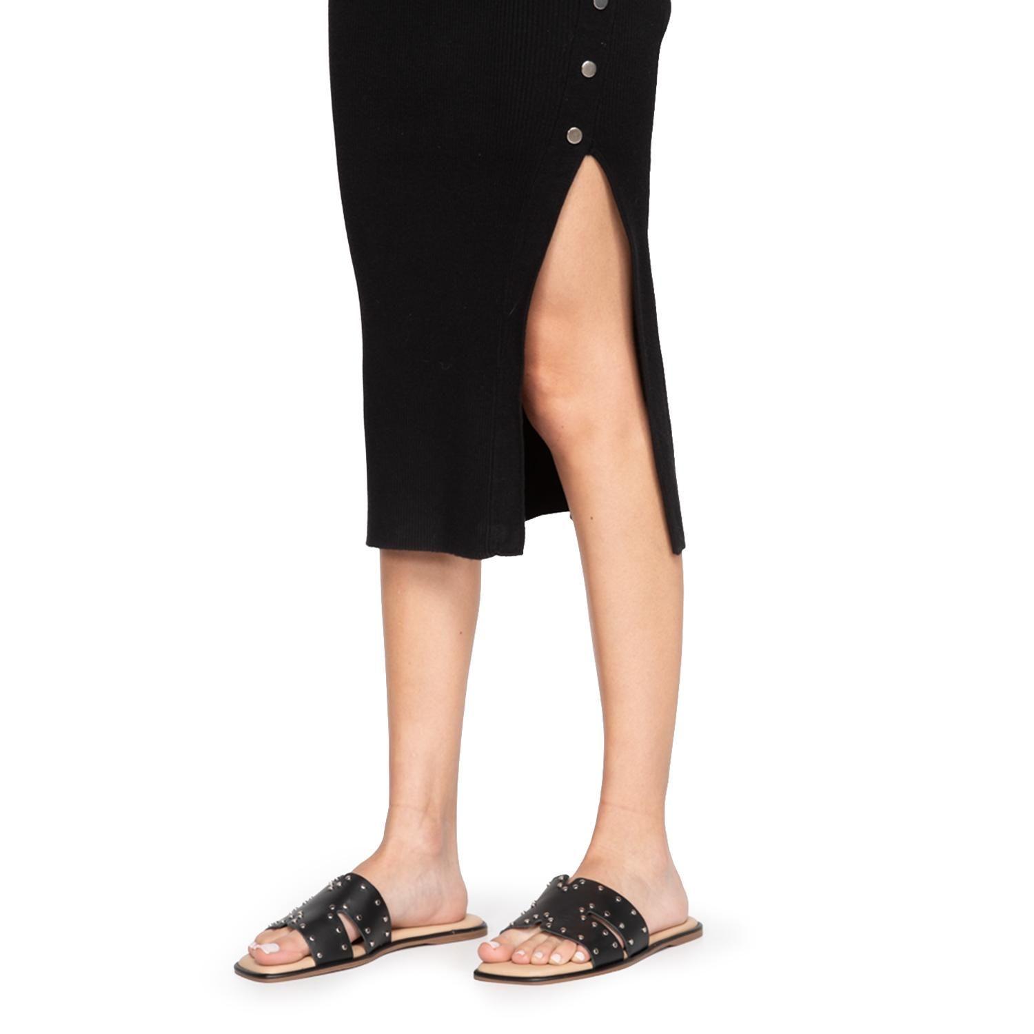 Sandalia de cuero mujer Gacel negro Odeth 0661353-1