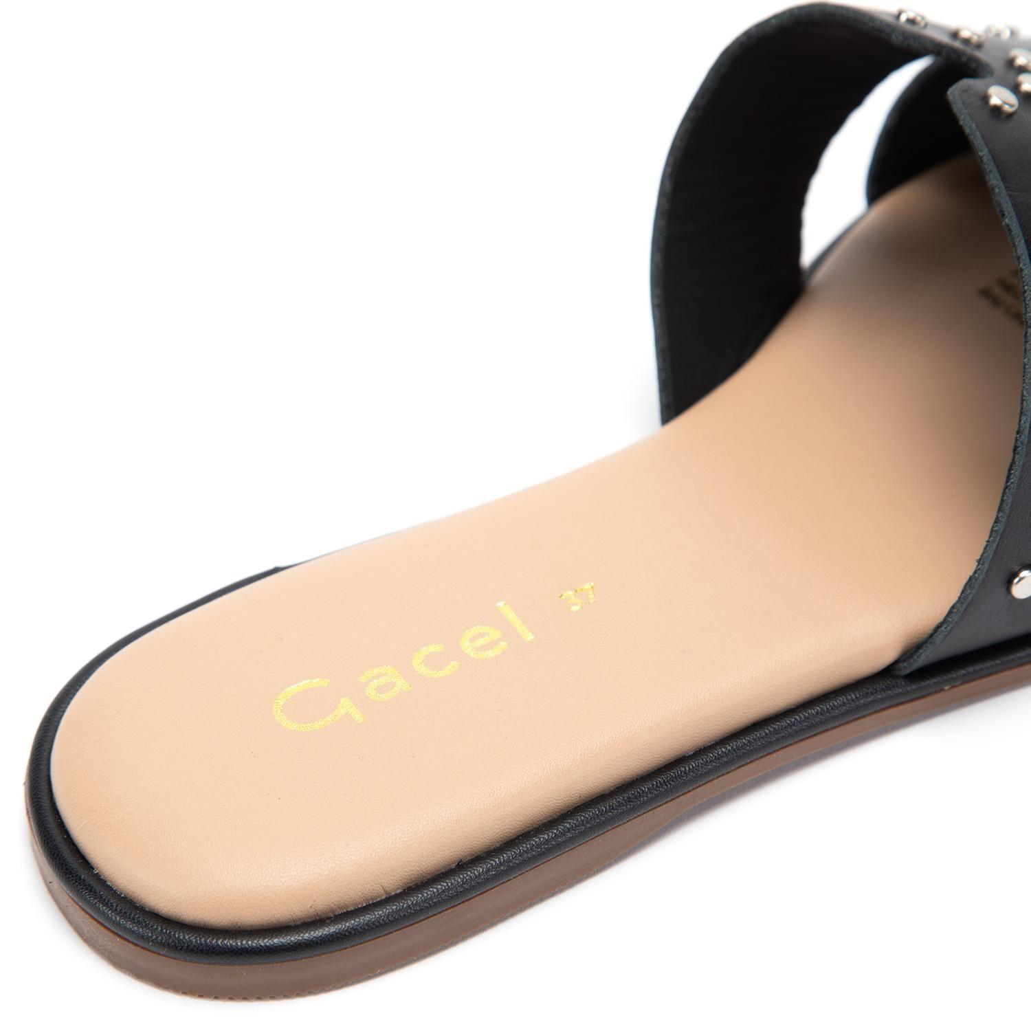 Sandalia de cuero mujer Gacel negro Odeth 0661353-6