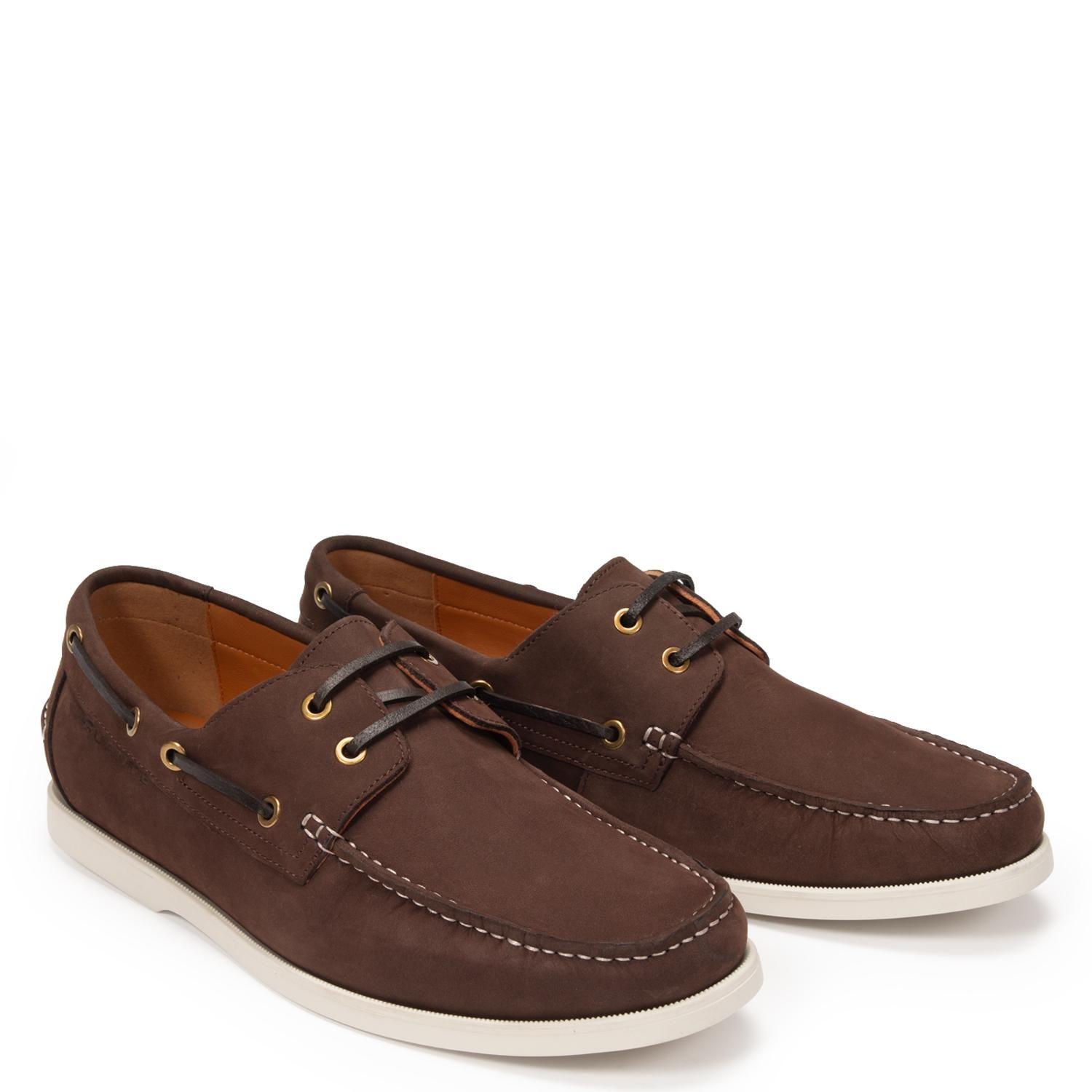 Mocasin de cuero hombre Guante chocolate Llanes-3