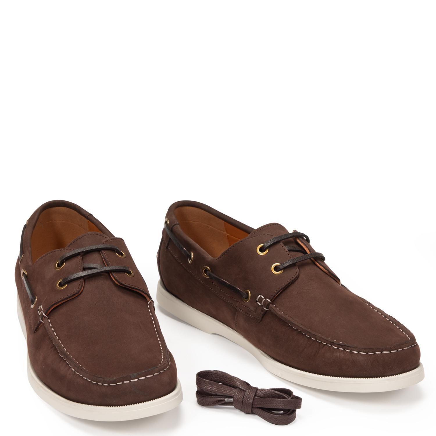 Mocasin de cuero hombre Guante chocolate Llanes-6