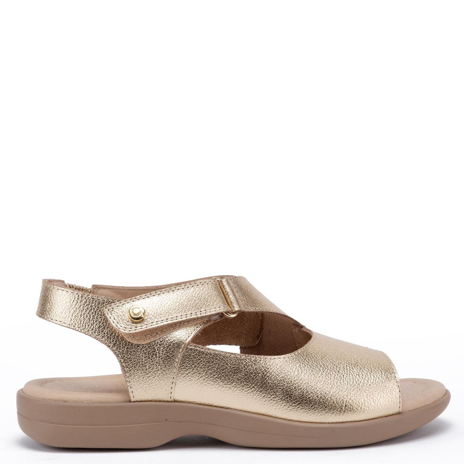 Sandalia de cuero mujer Gacel Dorado Arely-0