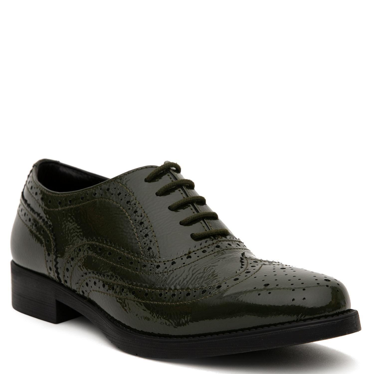 Zapato de cuero mujer Gacel verde Hortencia-1