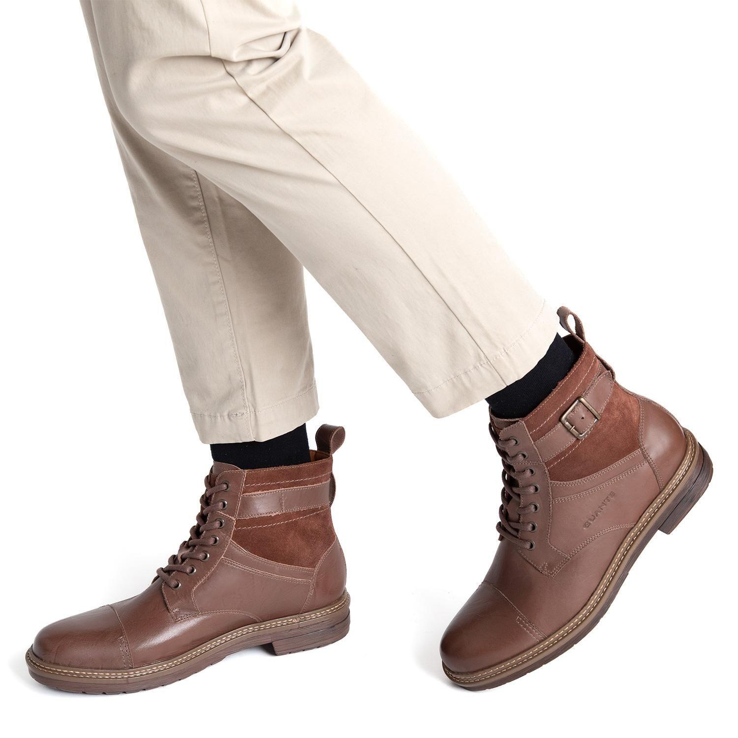 Botin de cuero hombre Guante marron Nebraska-1
