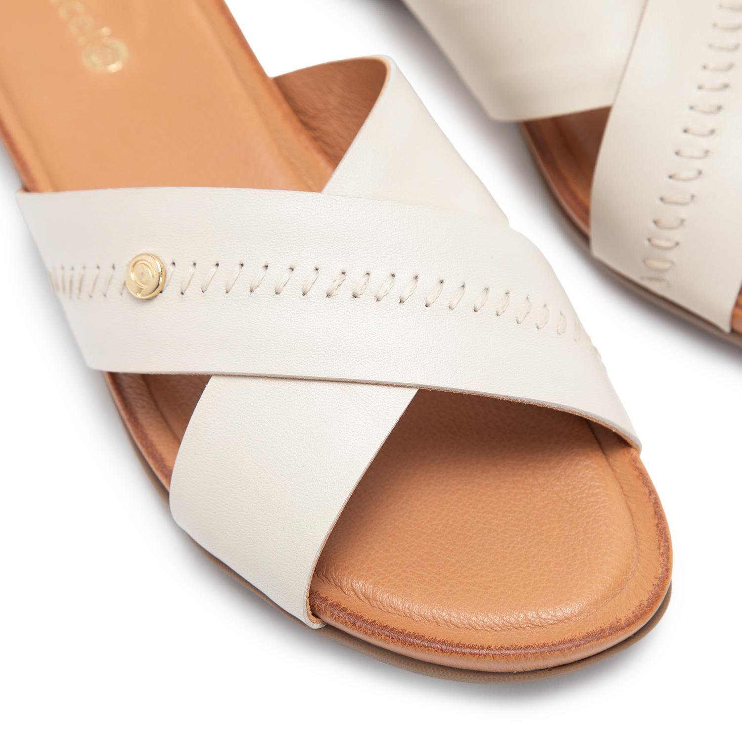 Sandalia de cuero mujer Gacel crudo Fi-5