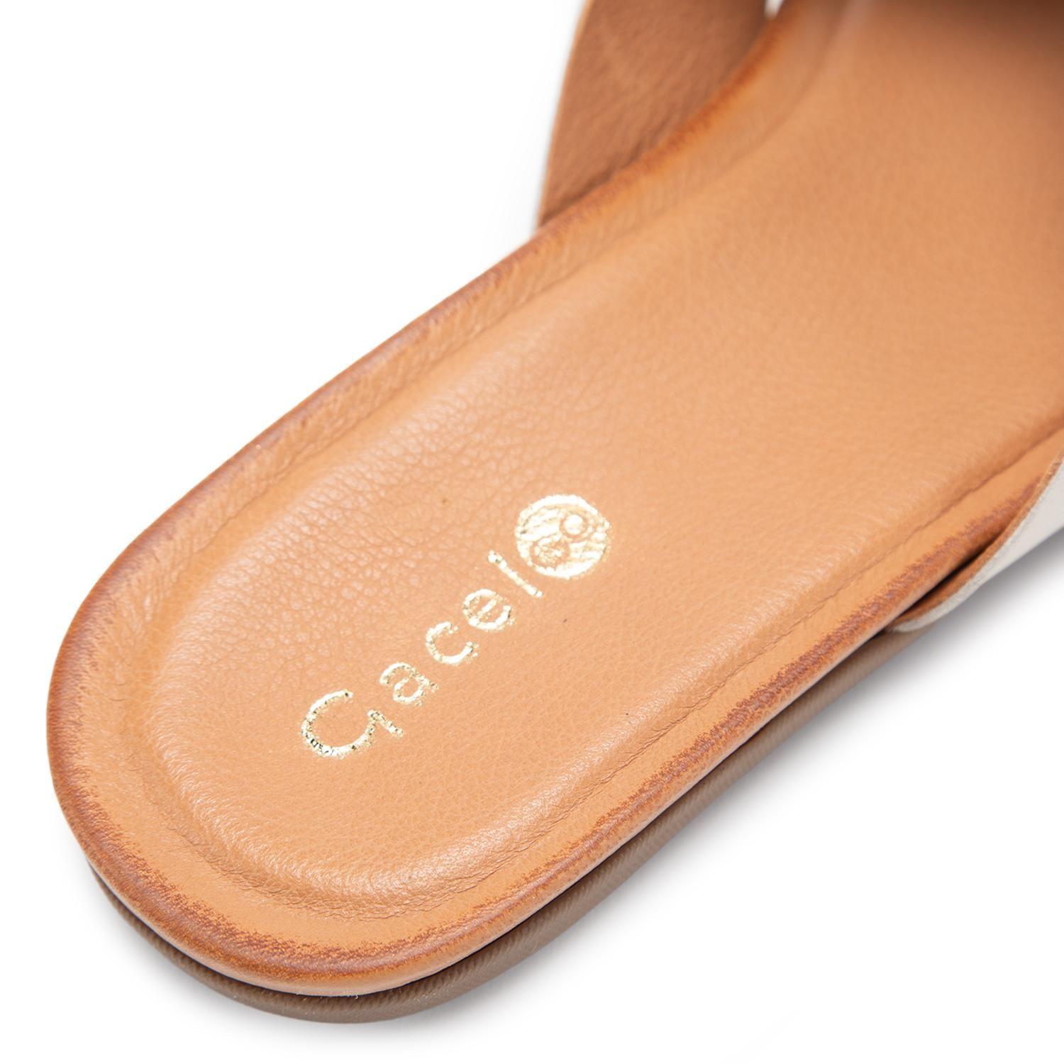 Sandalia de cuero mujer Gacel crudo Fi-6