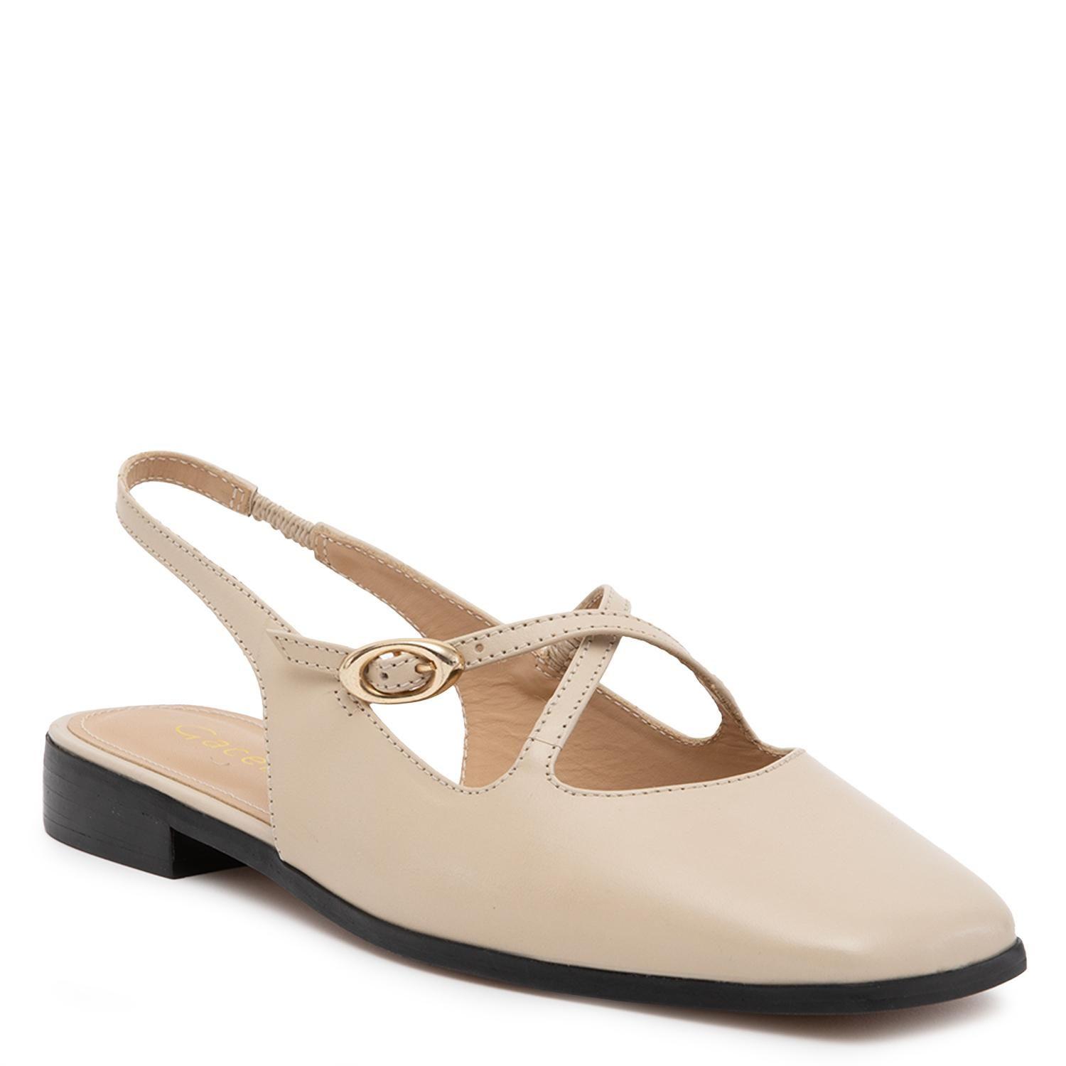 Zapato de cuero mujer Gacel off white Kika-2